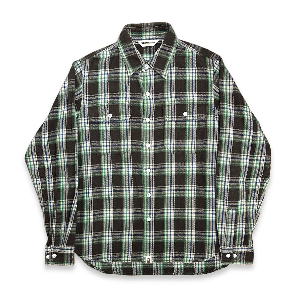 [M] 00s Bape Plaid Pattern Shirt