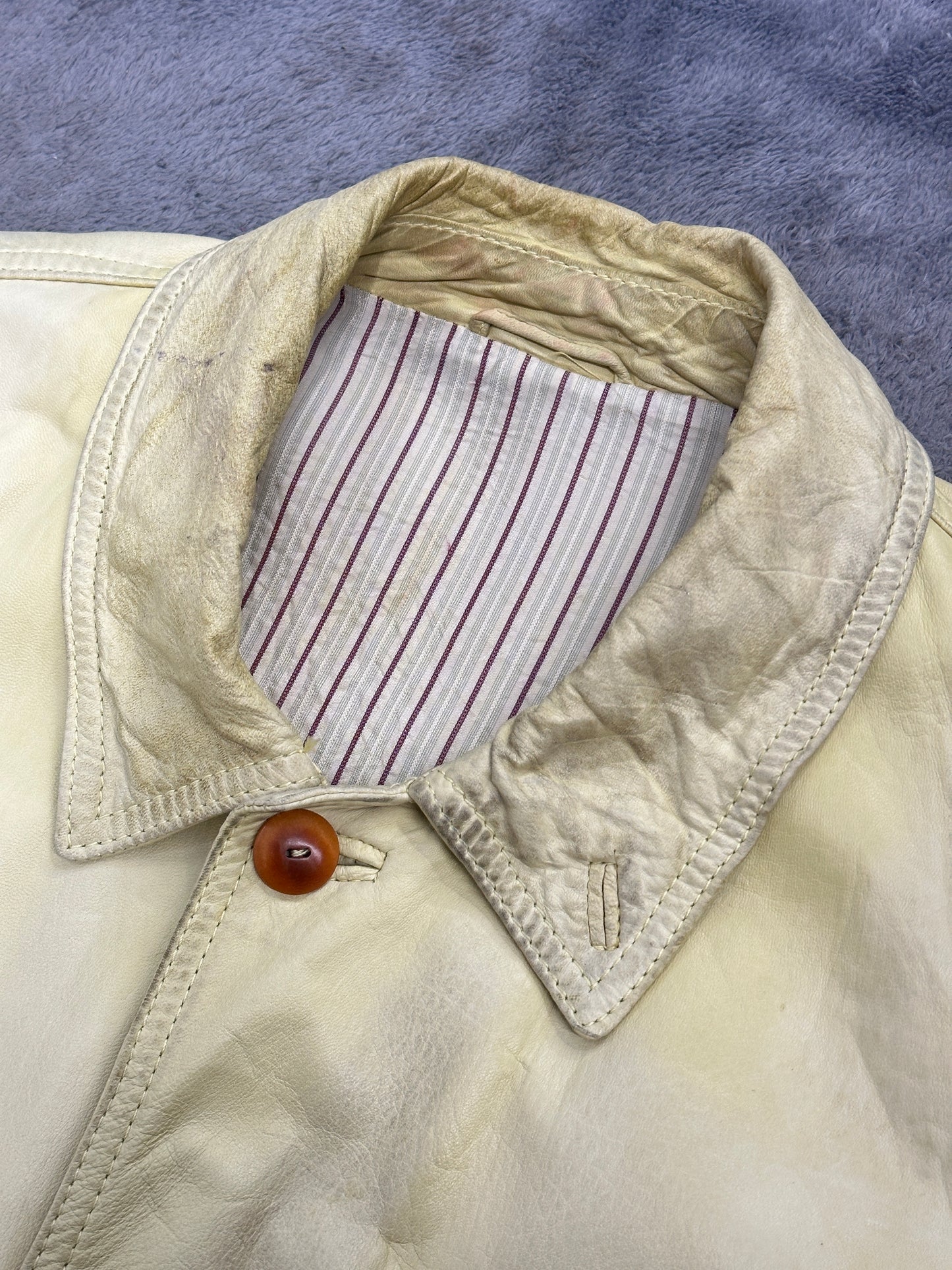 [XL] 80s HUGO BOSS Leather Trucker Jacket