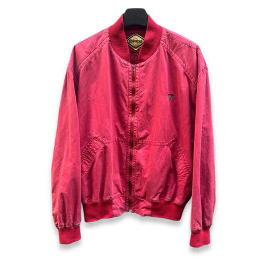[XL] 80s HUGO BOSS Red Faded Bomber Jacket