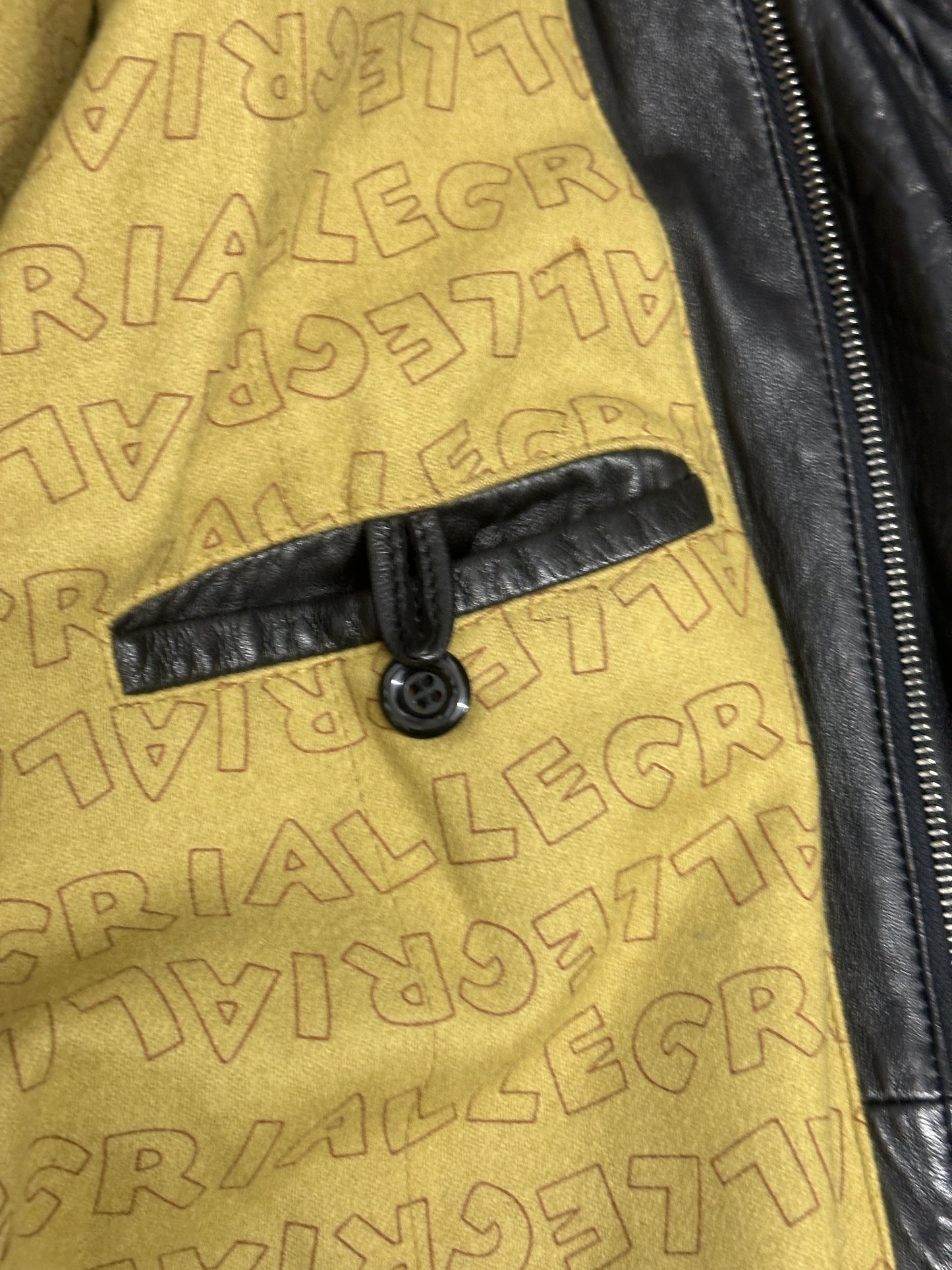 [L] 90s Allegri Lame Skin Leather Jacket