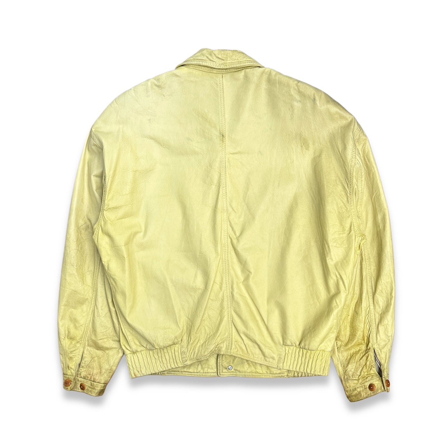[XL] 80s HUGO BOSS Leather Trucker Jacket