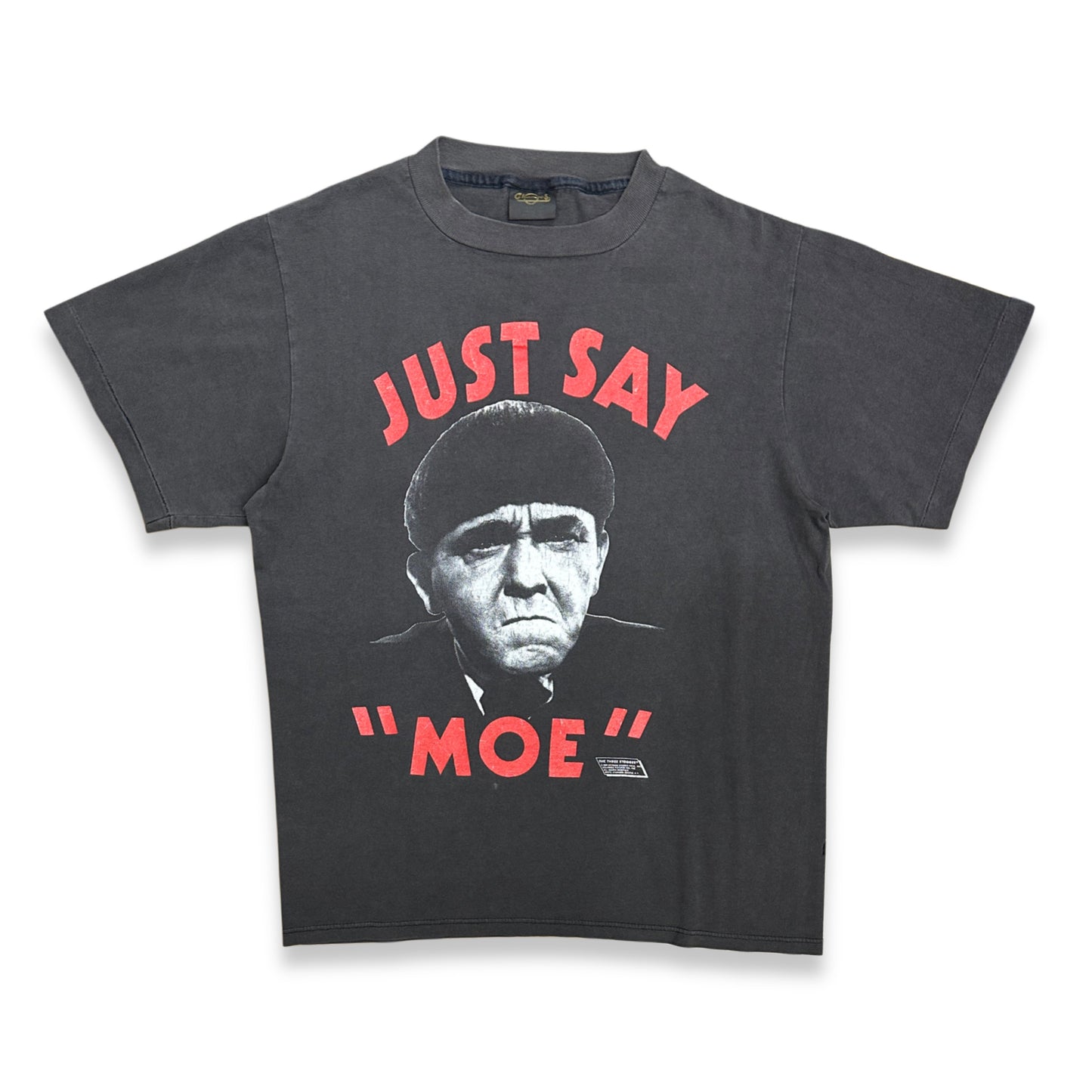 [L] 1989' Three Stooges 'Just Say Moe' Tee