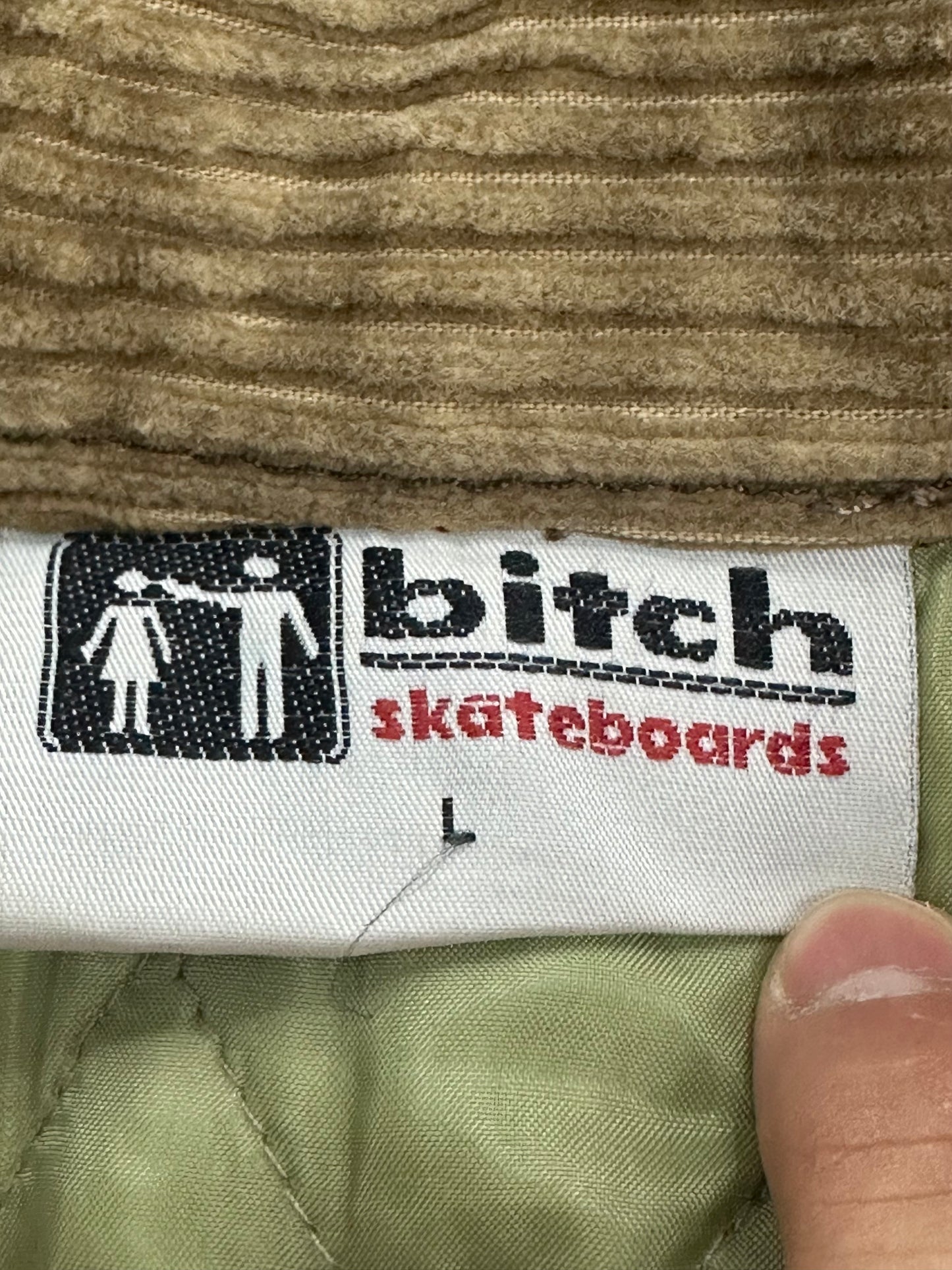 [L] 90s Bitch Skateboards Corduroy Zip-up Jacket