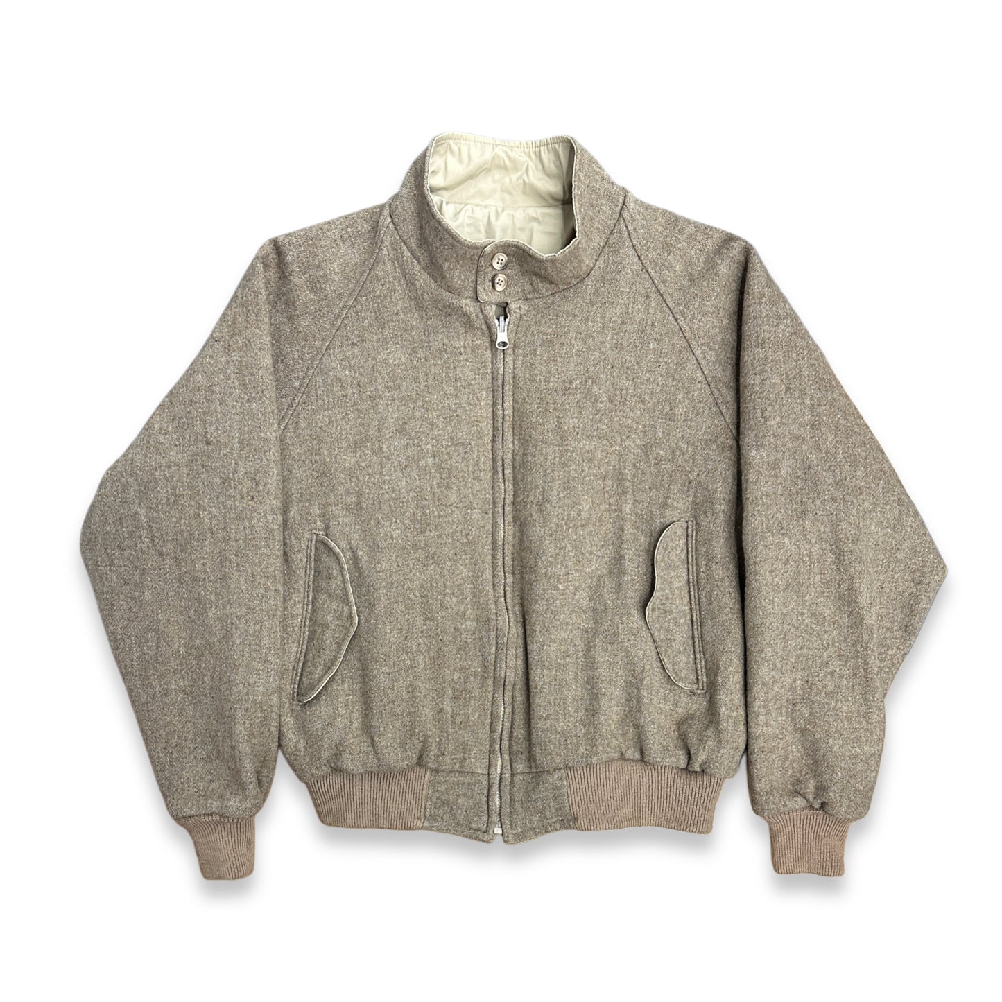 [XL] 80s Woolrich Reversible Wool Bomber Jacket