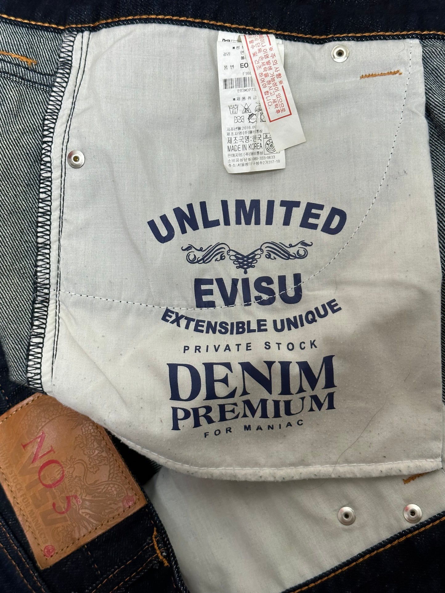 [34] Evisu Premium Selvage Denim Pants