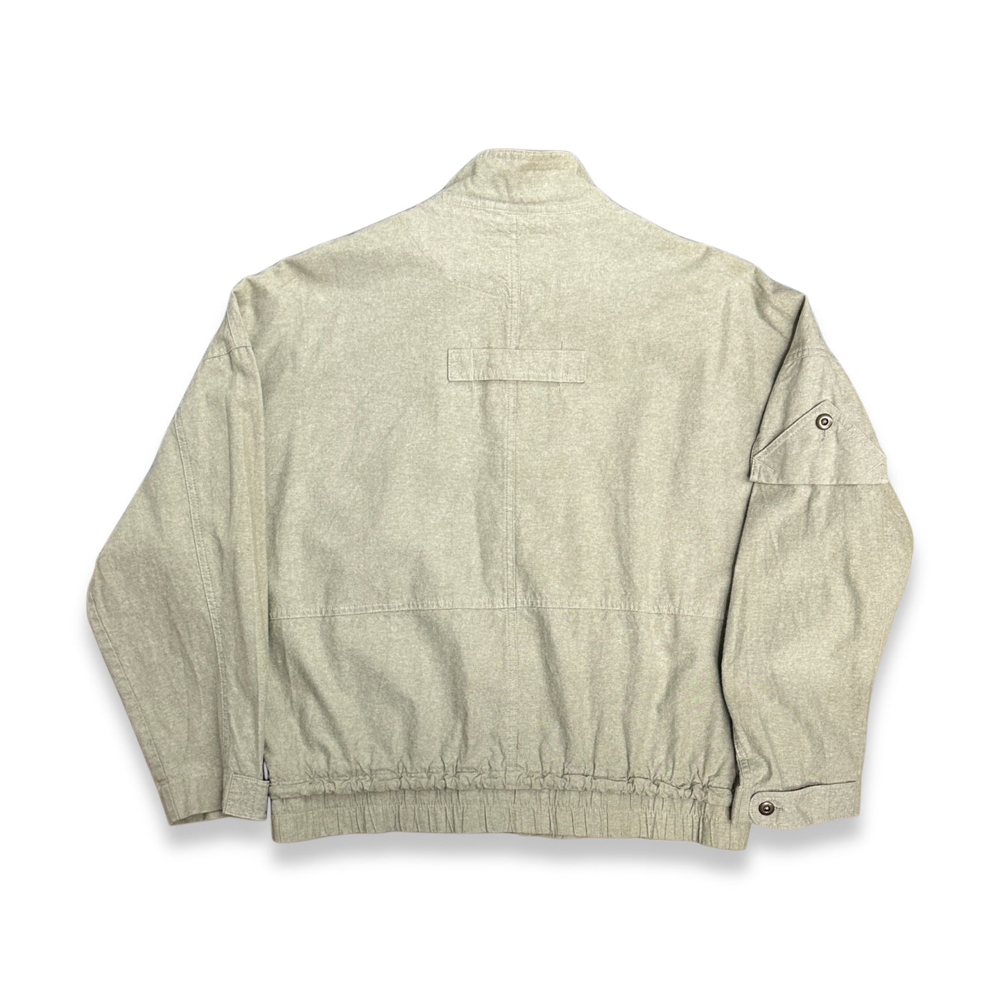[L] 90s Camel Linen Bomber Jacket