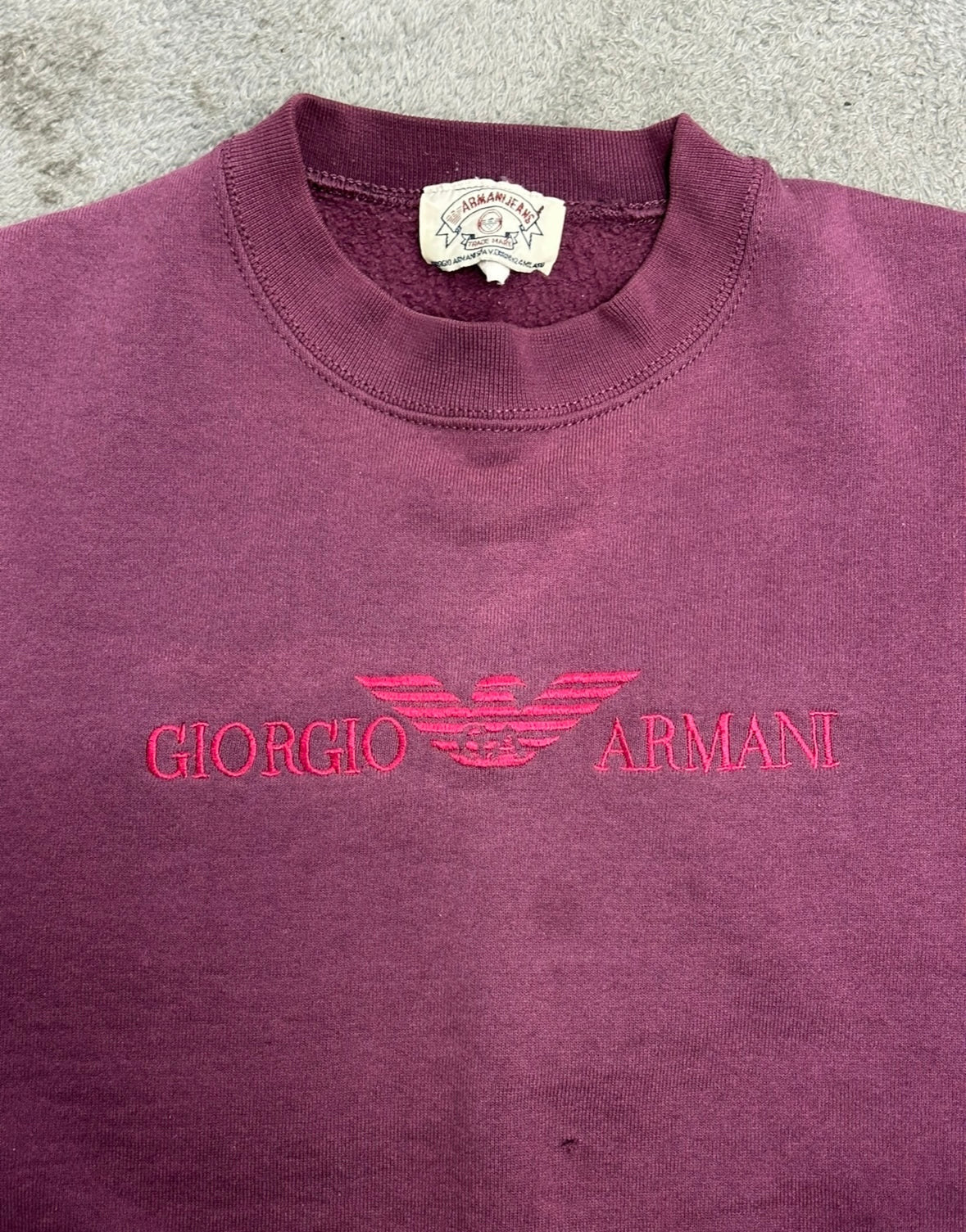 [L] 90s Armani Jeans Faded Sweatshirt