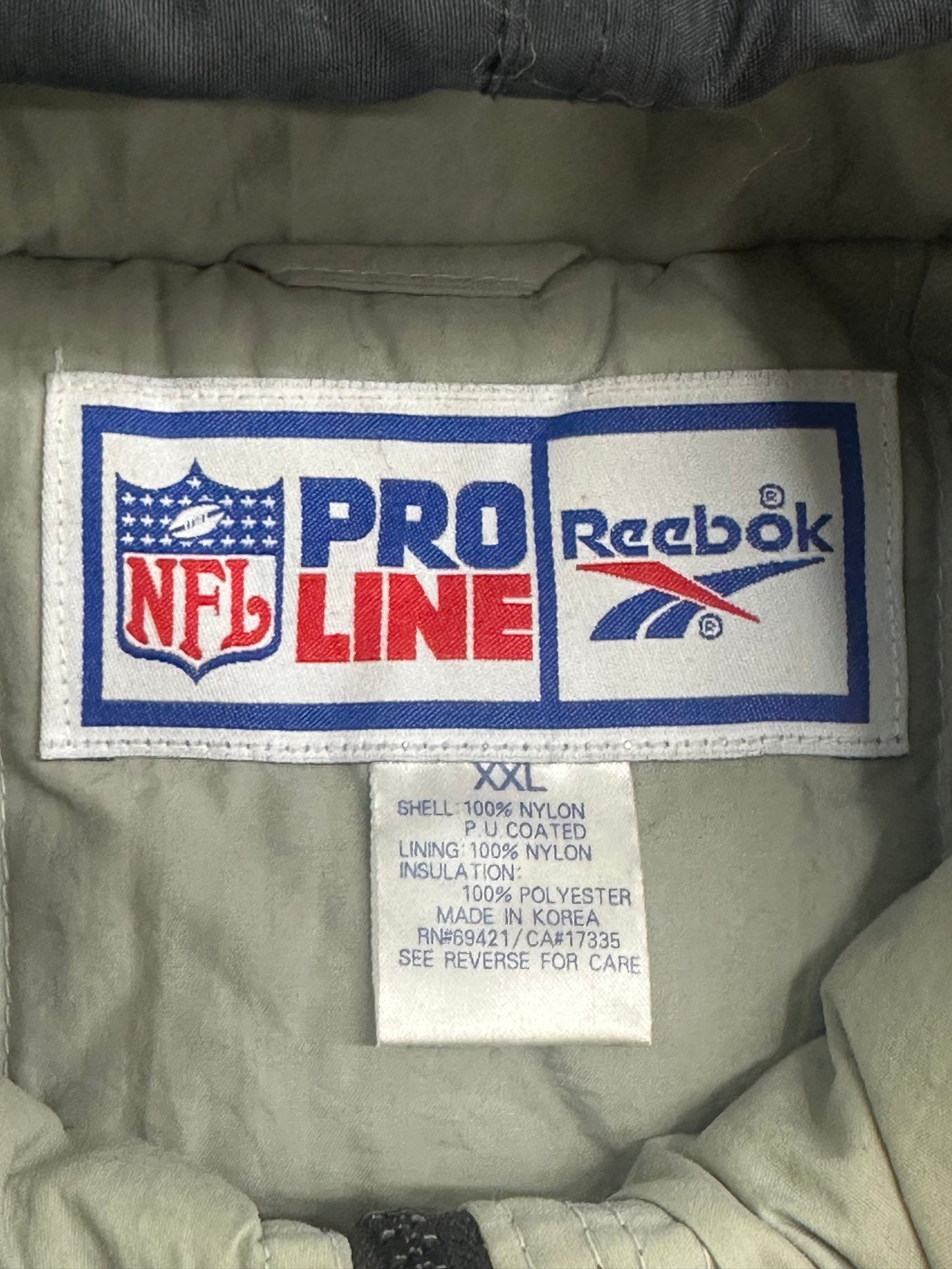 [XXL] 90s Reebok Raiders Bench Parka
