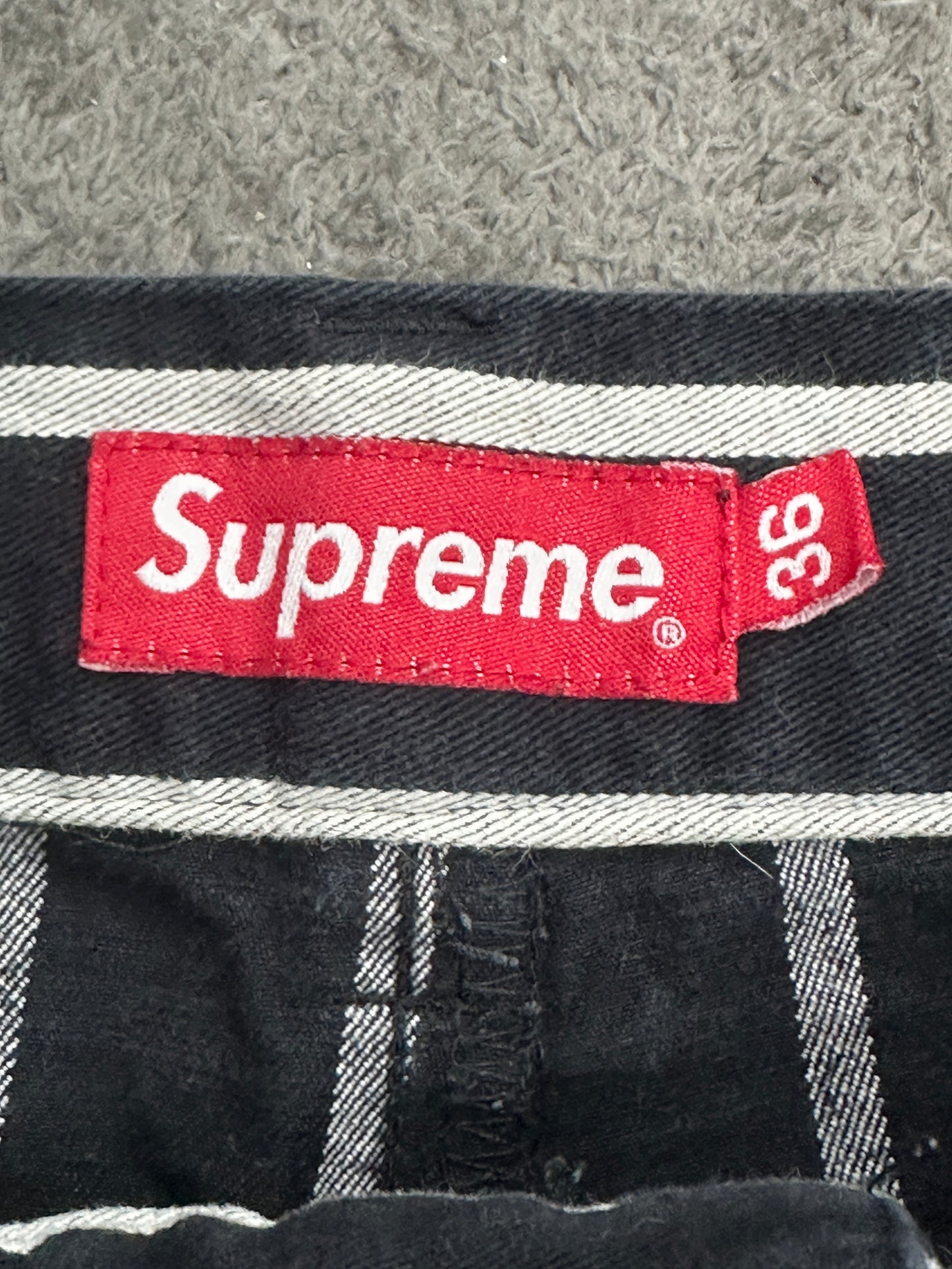 [36] Supreme Stripe Work Pants