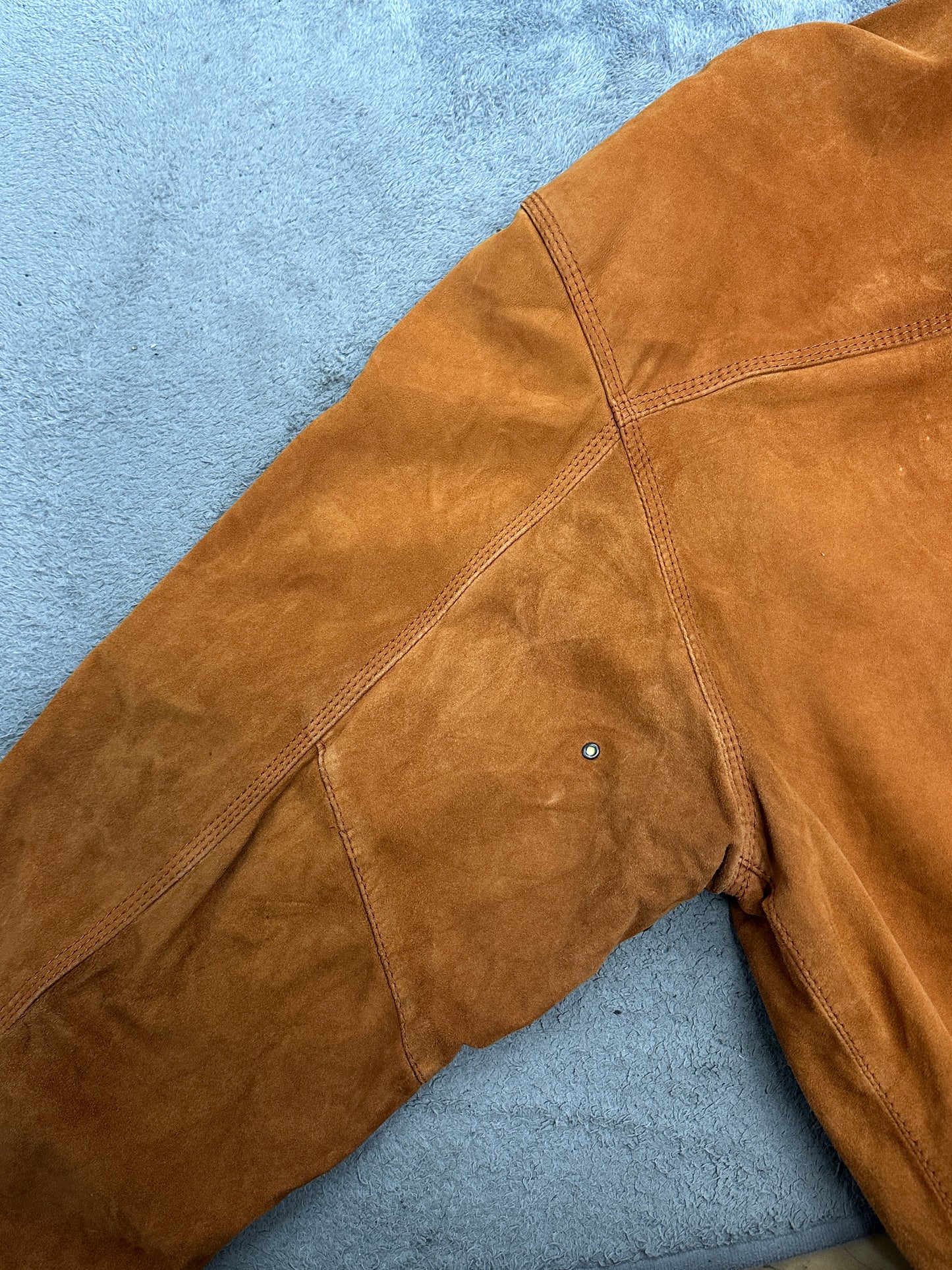 [XL] 80s HUGO BOSS Suede Bomber Jacket