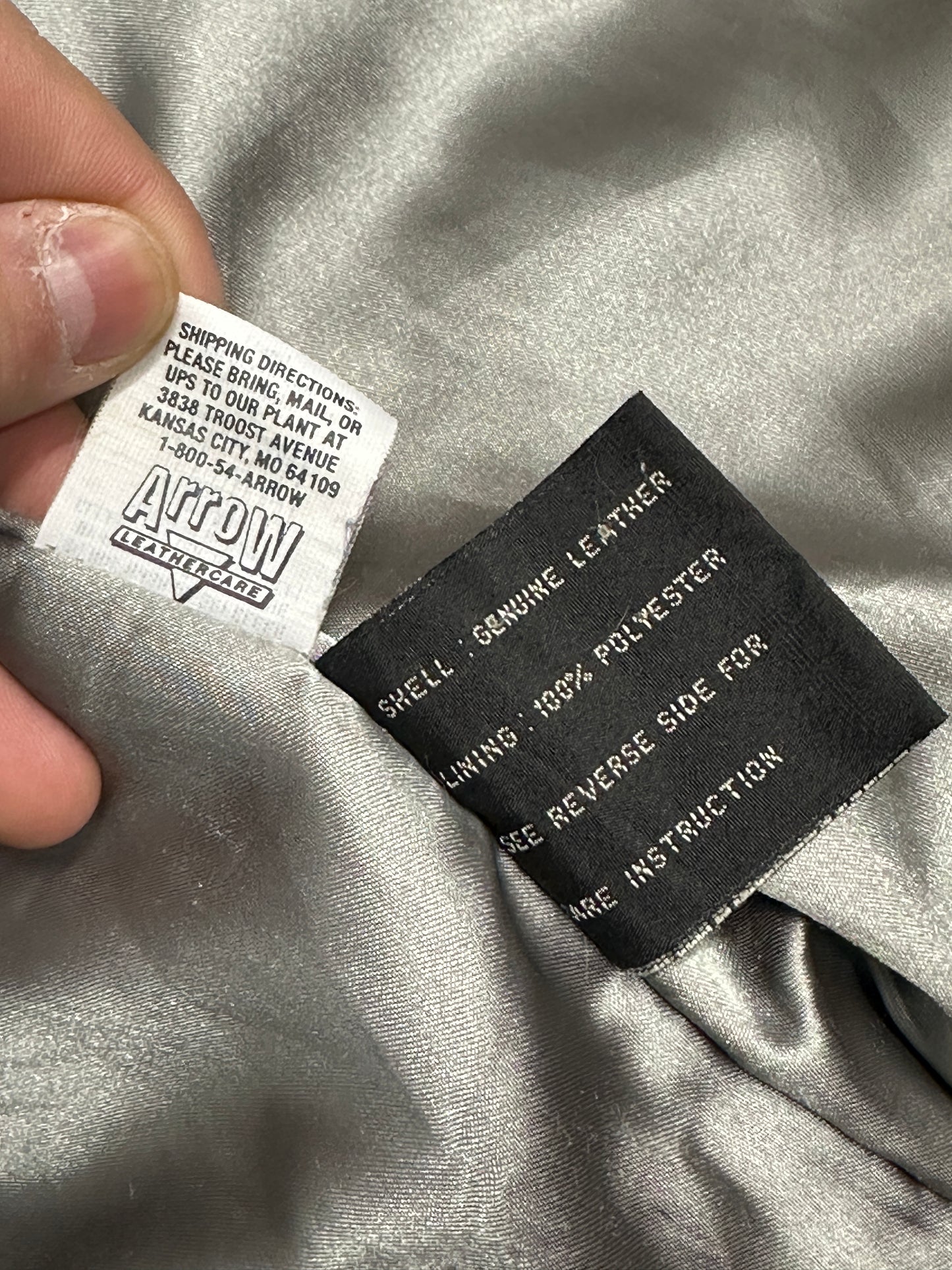 [XXL] 90s DAVOUCCI Leather Bomber Jacket