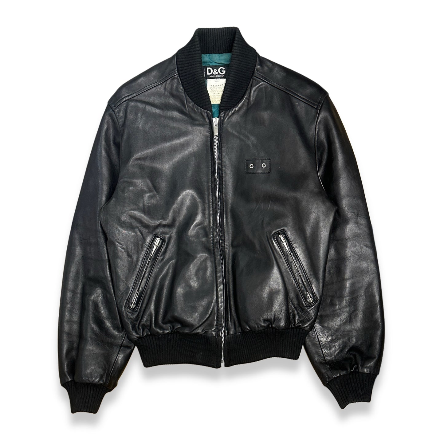 [L] 2000' Dolce&Gabbana Leather Bomber Jacket