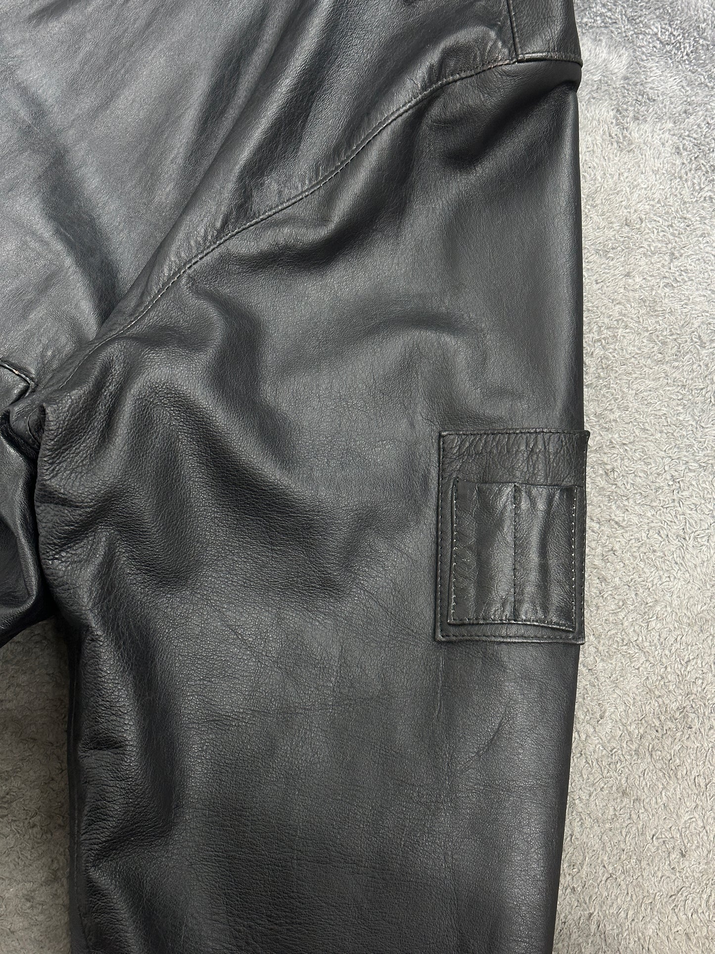 [XL] 80s Italy Vera Pelle Bomber Jacket