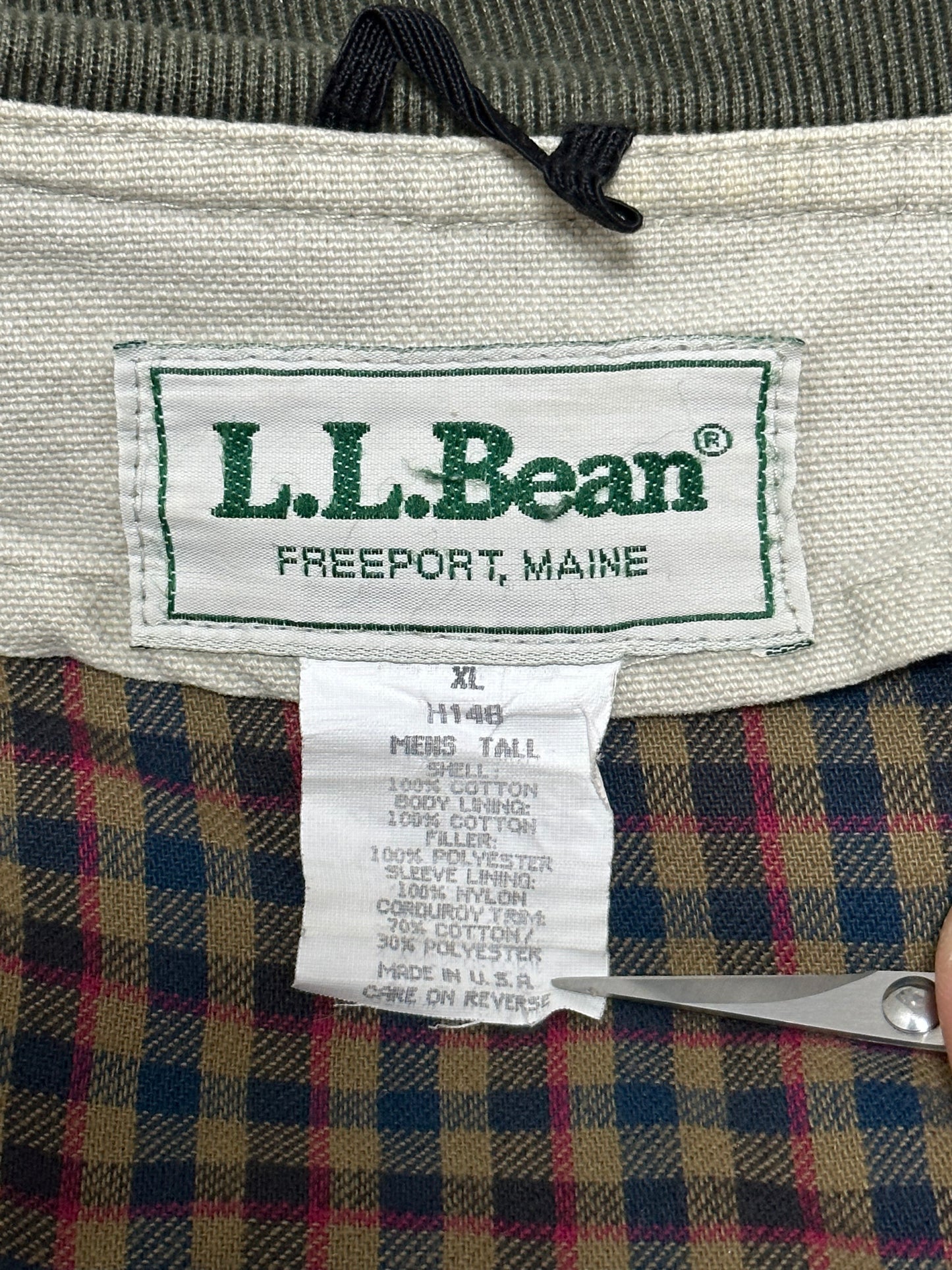 80s L.L.Bean Canvas Hunt Chore Jacket XL