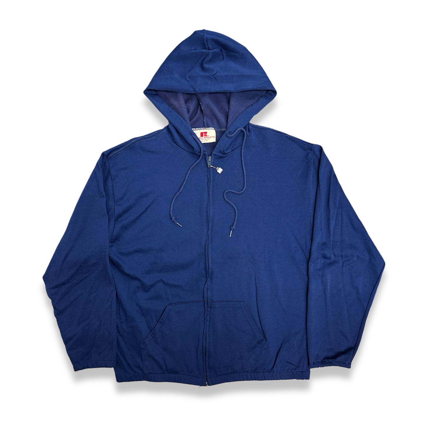 [L] 70s Russell Navy Hood Zip-up