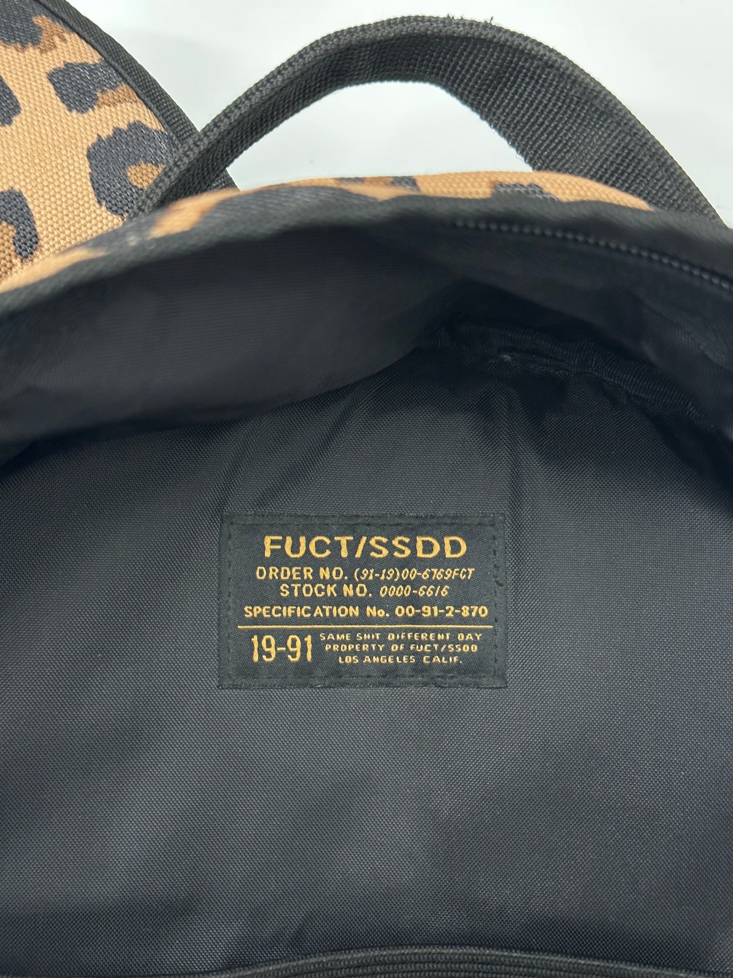 13SS Fuct SSDD Leopard Backpack