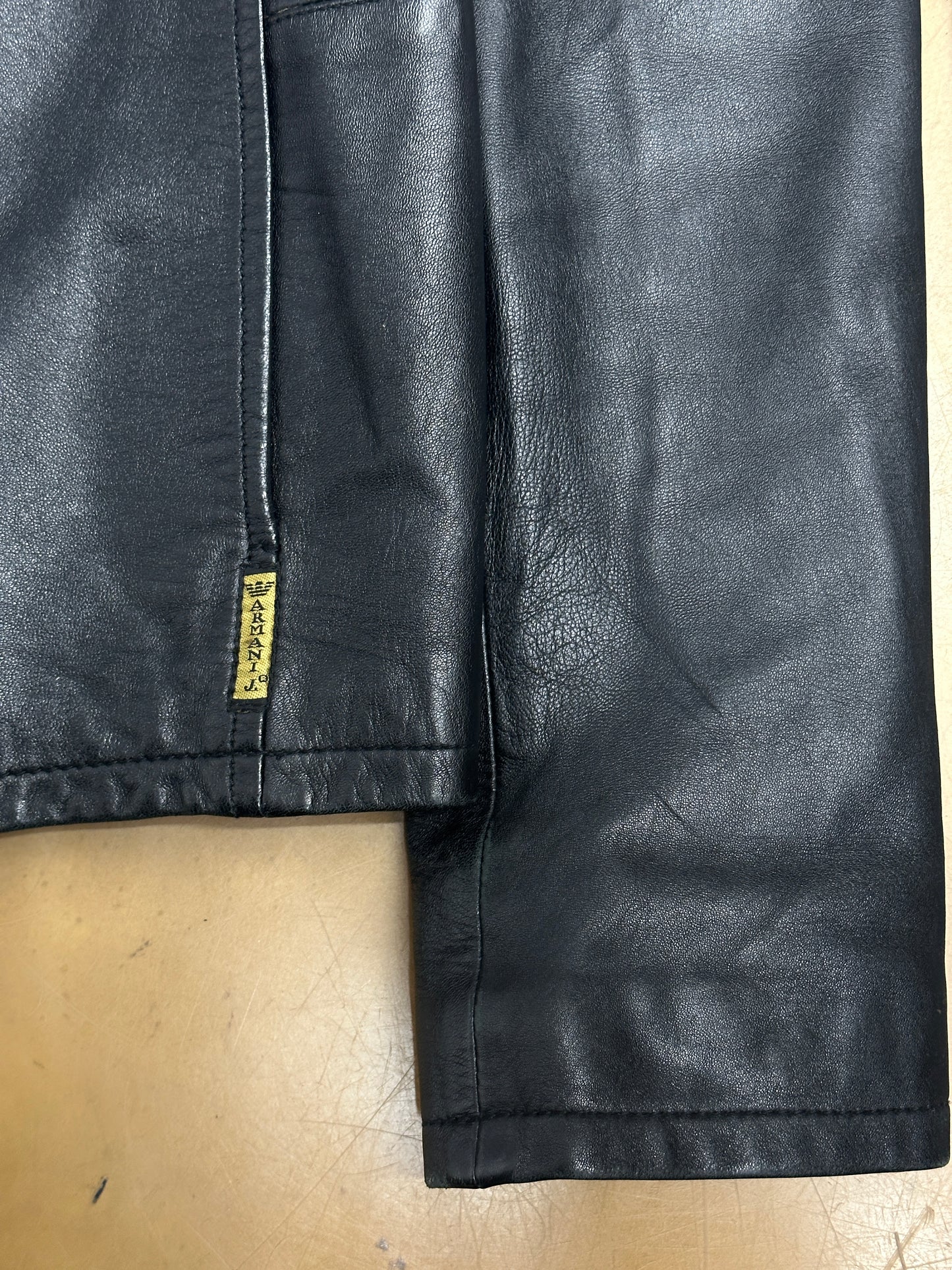 [L] 00s Armani Jeans Rider Leather Jacket