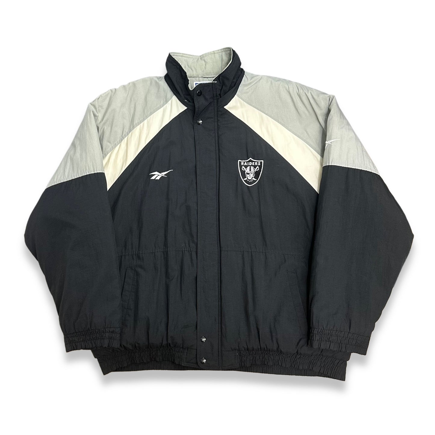 [XXL] 90s Reebok Raiders Bench Parka