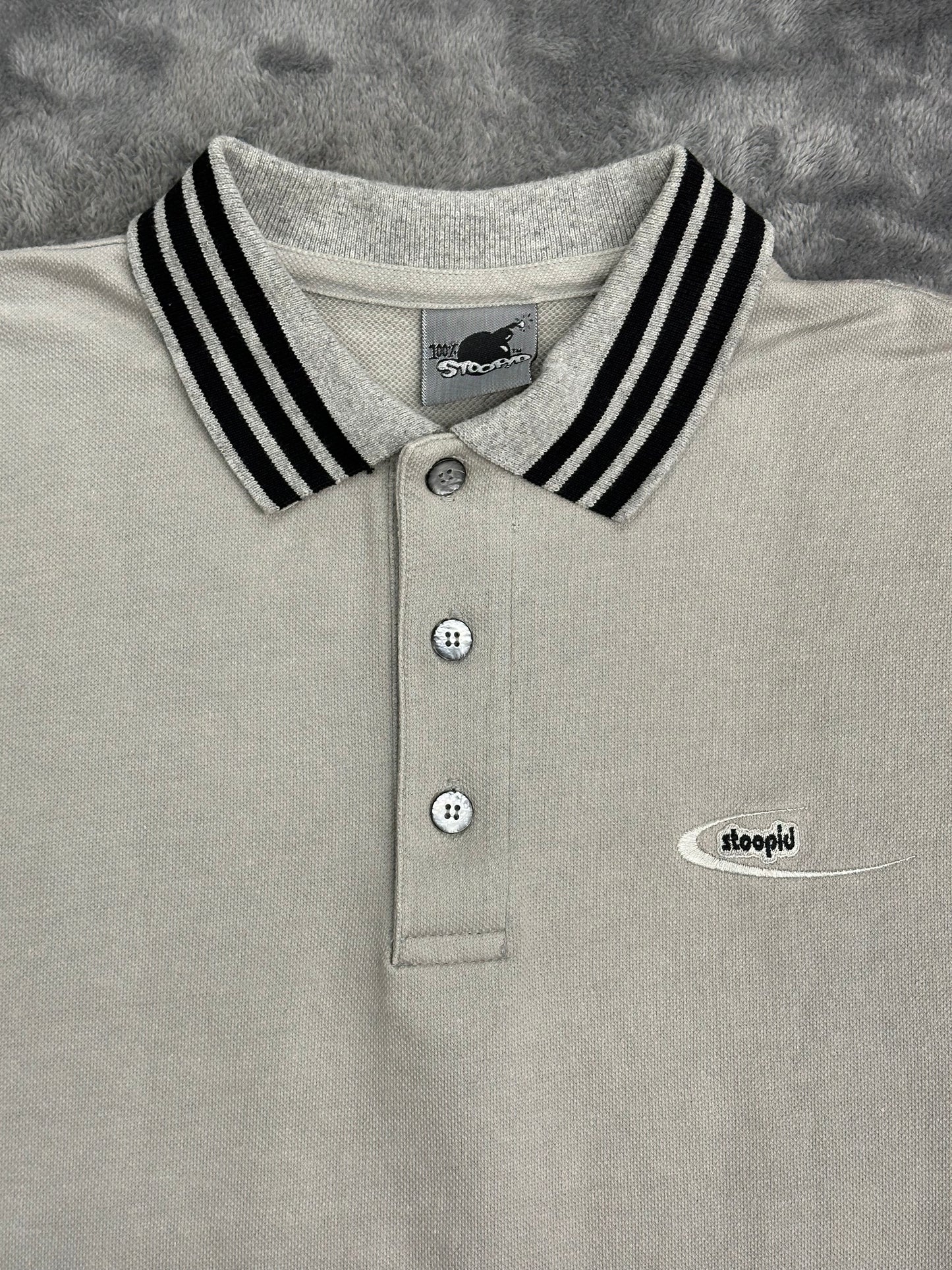 [L] 90s STOOPID Skateboards Pique Shirt