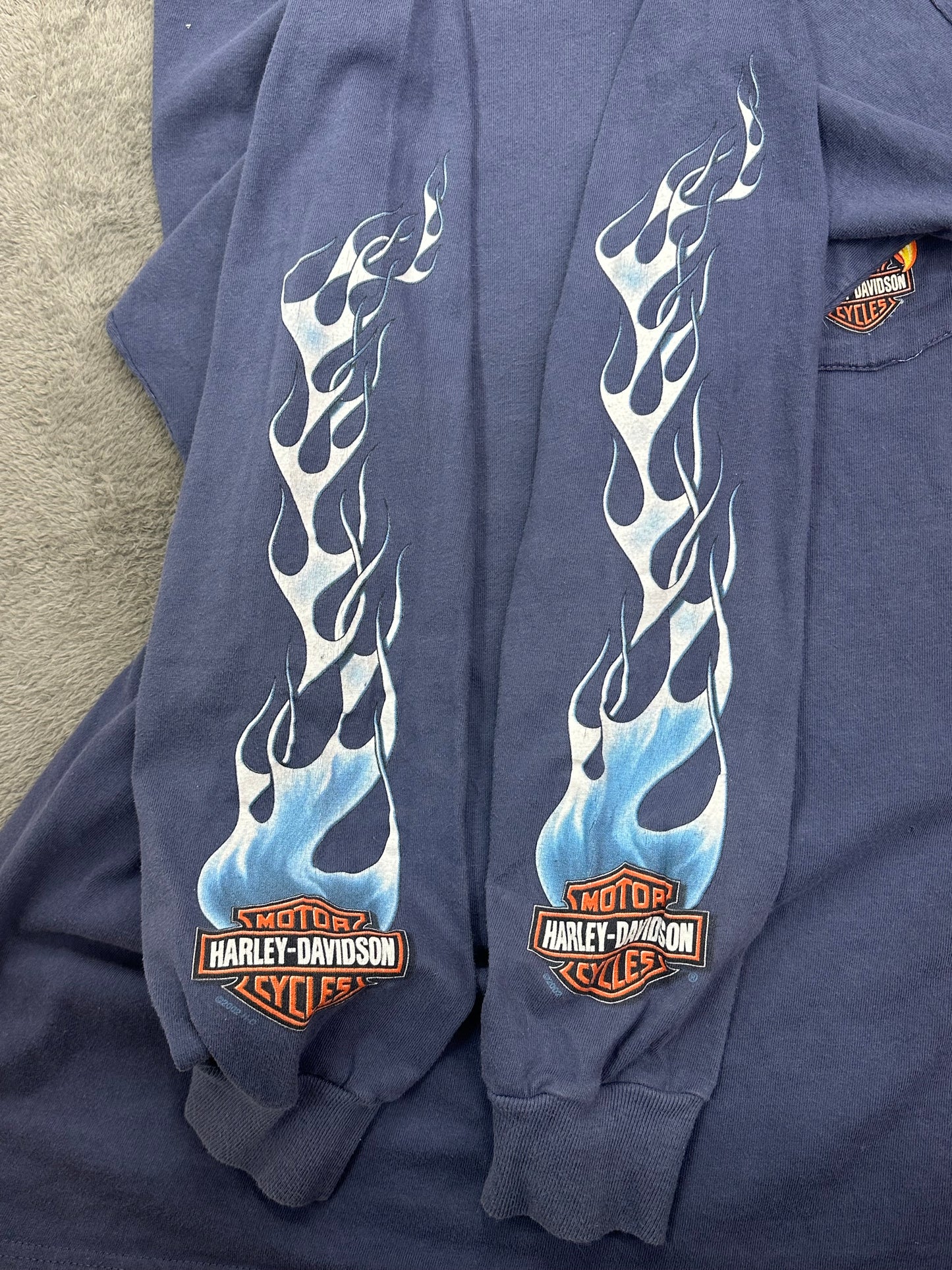 [XL] 90s Harley Davidson Flame Long Sleeve