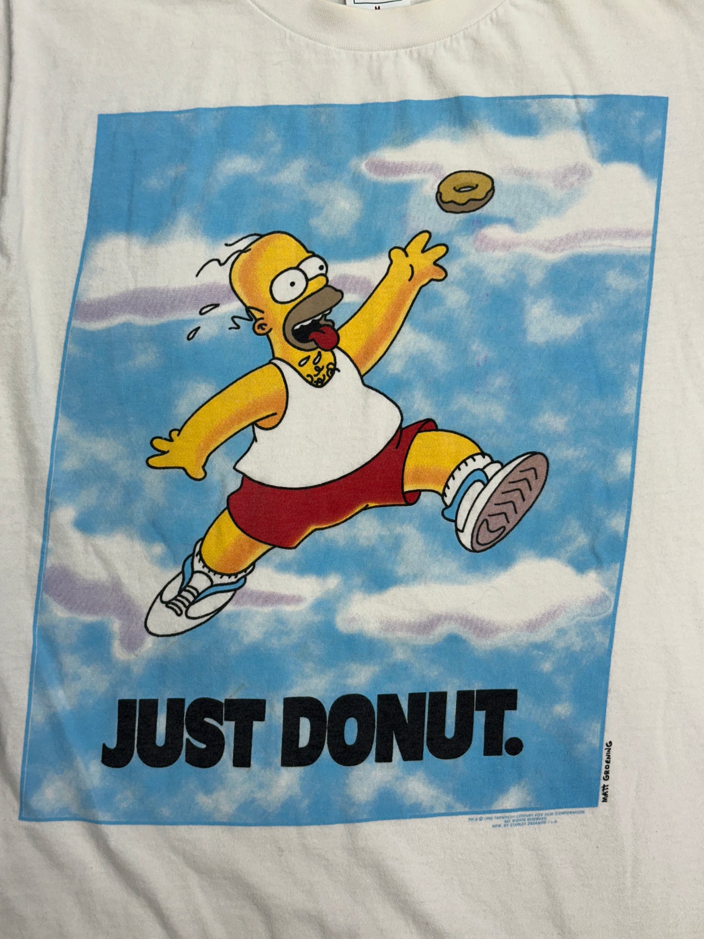 [M] 1996' the Simpsons Just Donut Tee