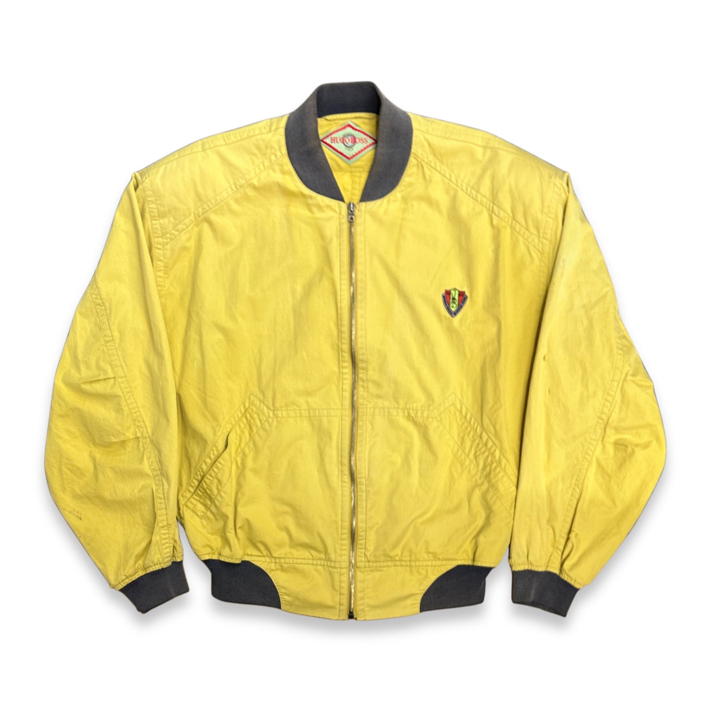 [L] 80s HUGO BOSS Faded Bomber Jacket