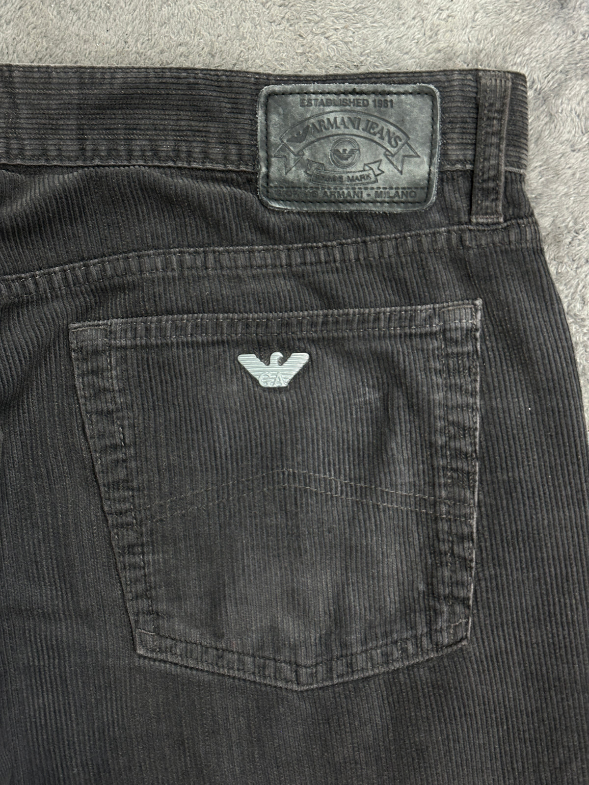 [40] 90s ARMANI JEANS Corduroy Denim Pants