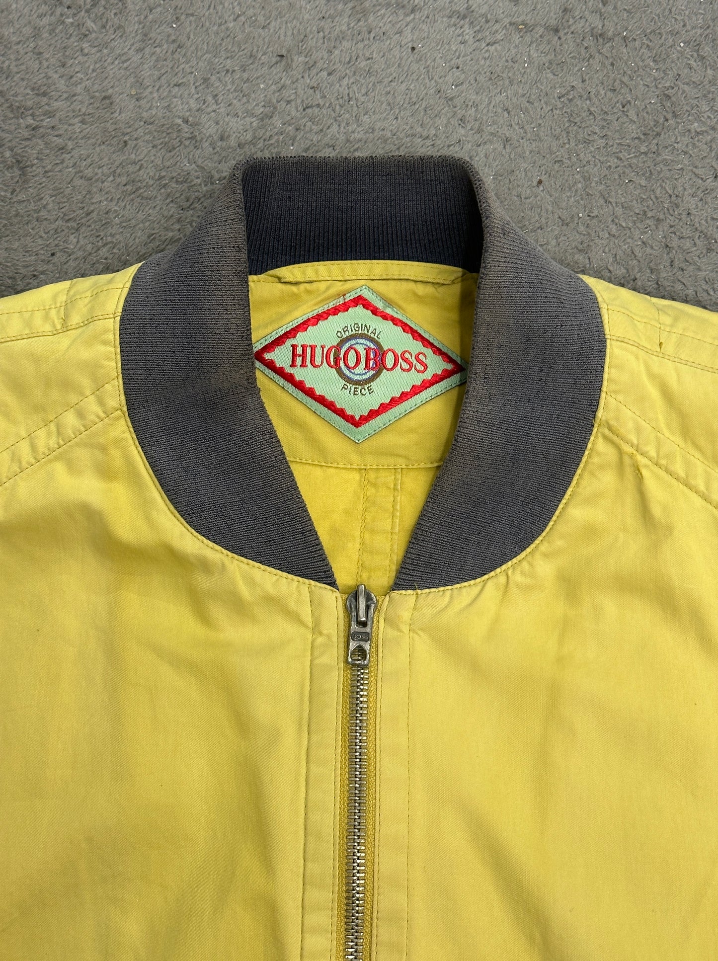[L] 80s HUGO BOSS Faded Bomber Jacket