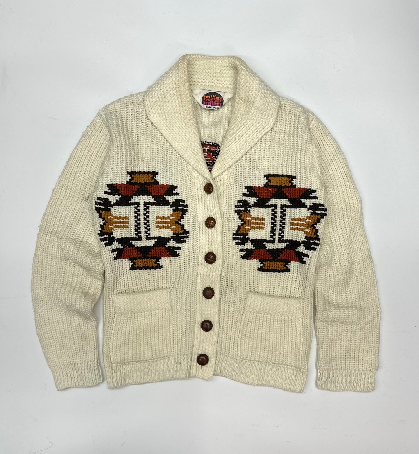 [S] 90s Miller thunderbird knit Cardigan