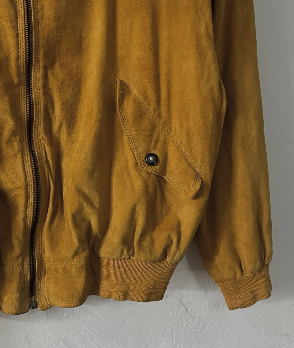[50] 80s HUGO BOSS Suede Bomber Jacket