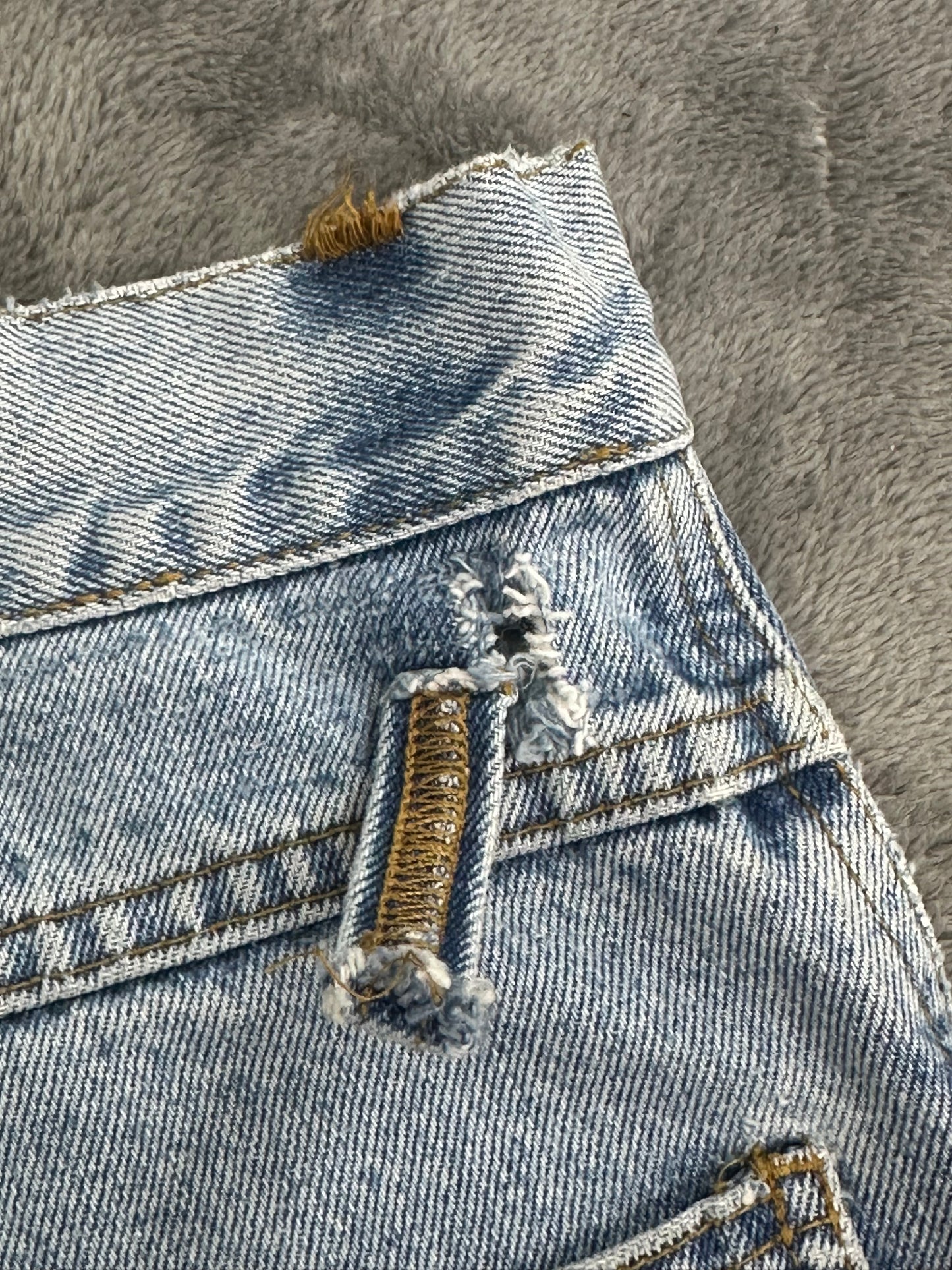 [XL] Early 90s FUCT Circle Logo Denim Shorts