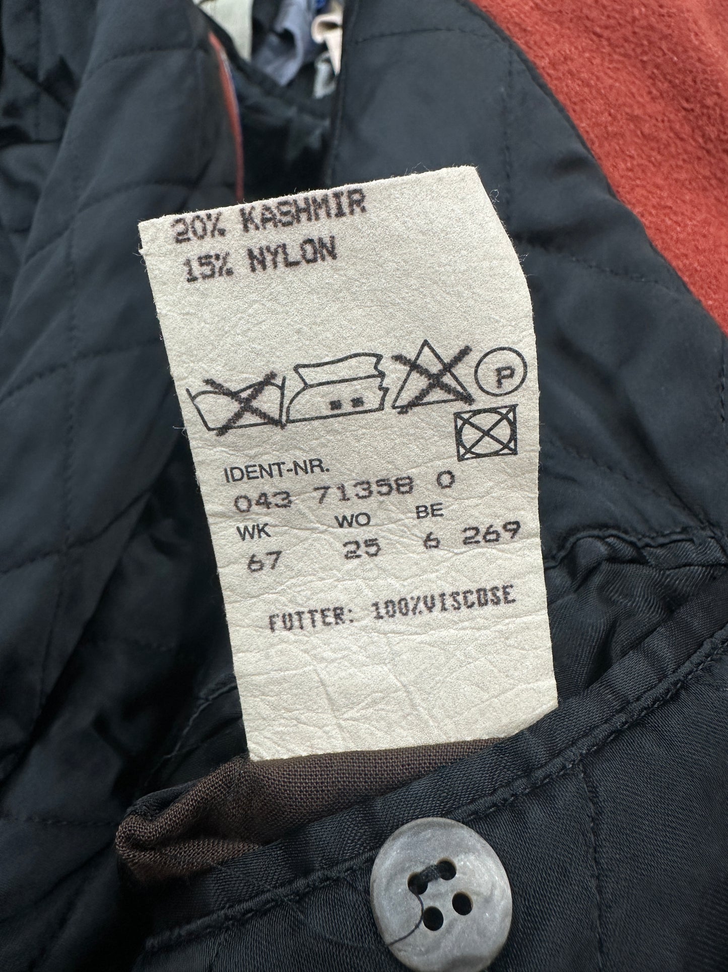 [L] 80s HUGO BOSS Orange Cashmere Bomber Jacket