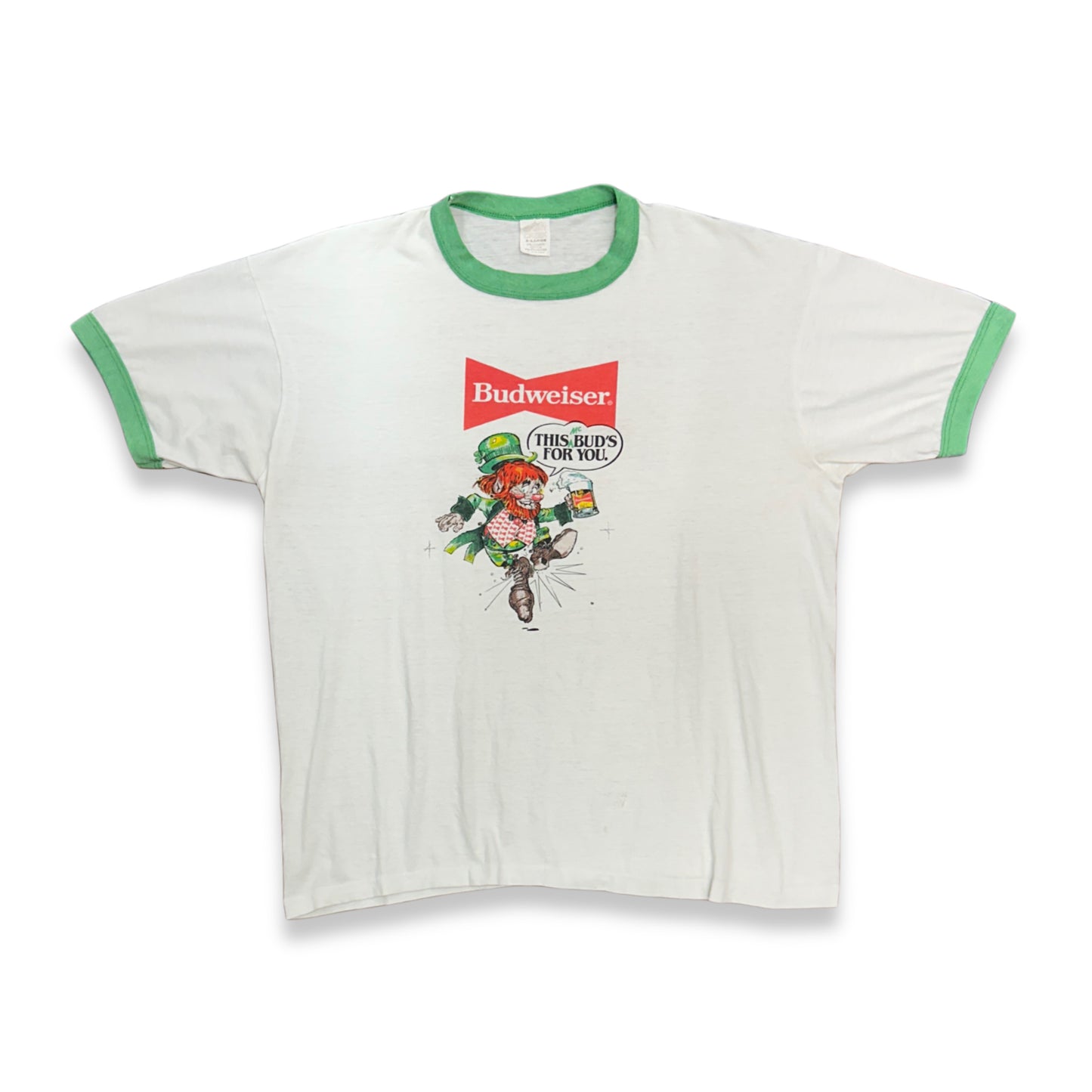 [XL] 1986' Budweiser Beer Promo Ringer Tee