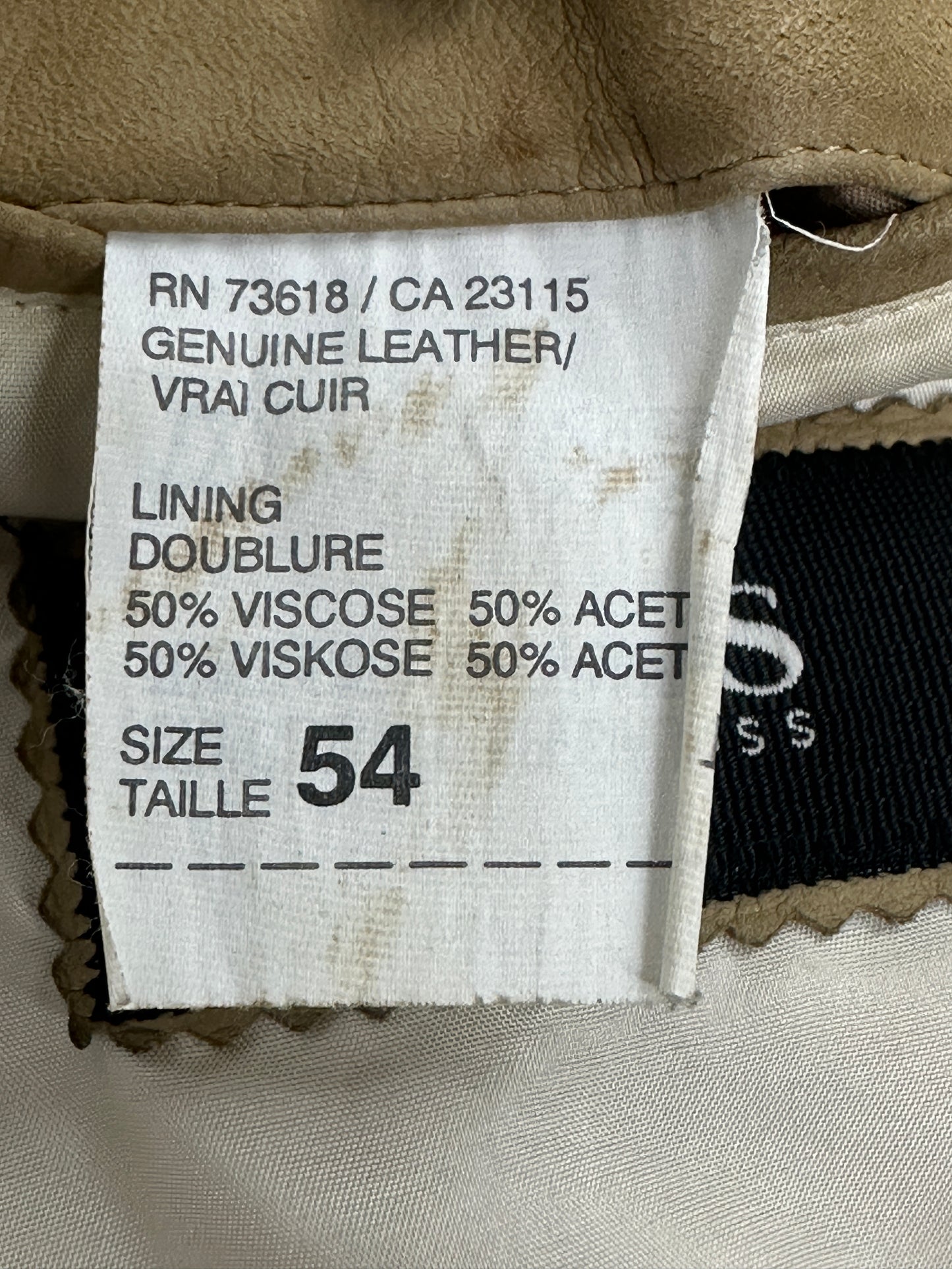 [XXL] 00s HUGO BOSS Suede Leather Bomber Jacket