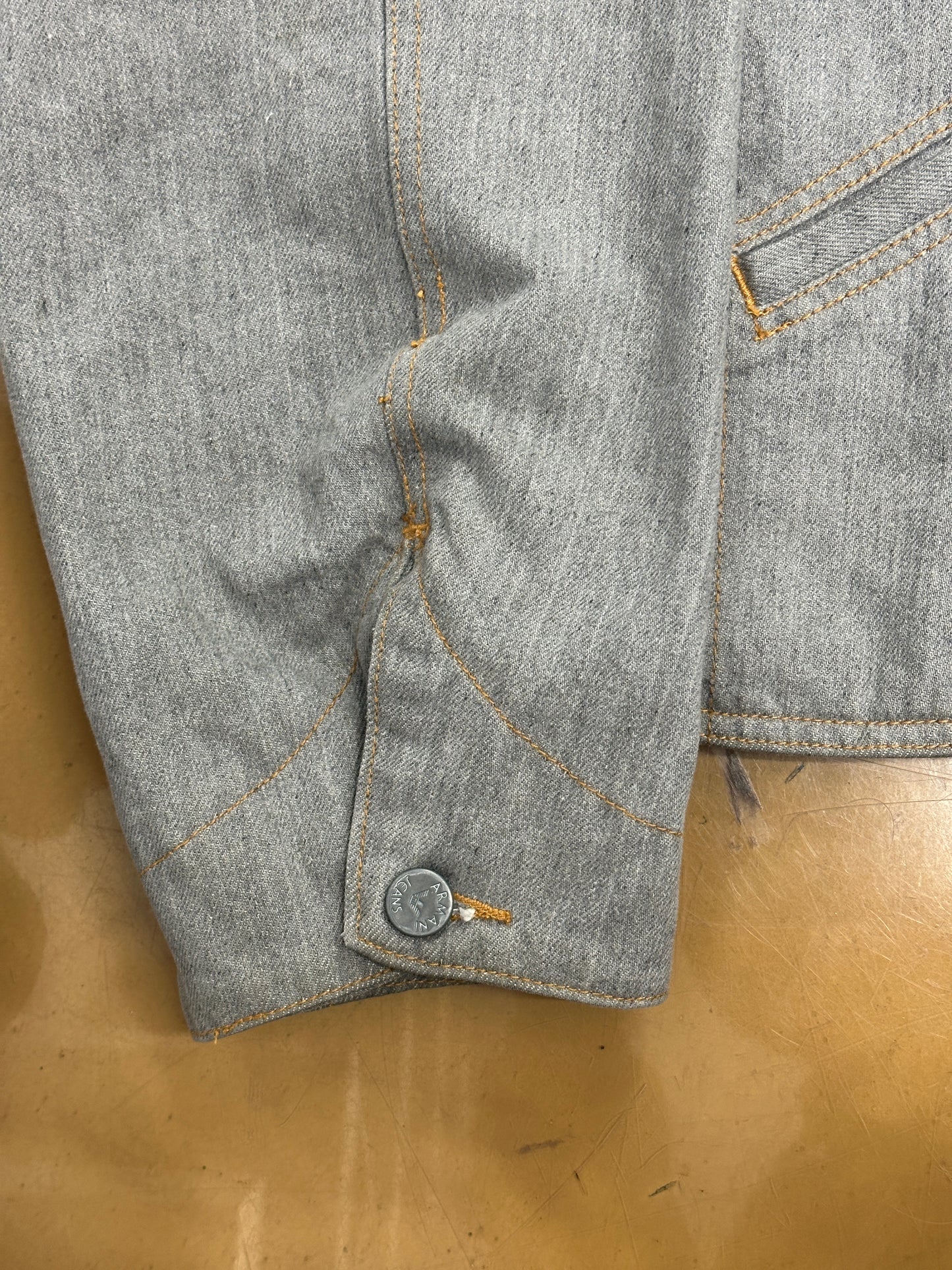 [XL] 90s Armani Jeans Contrast Denim Jacket