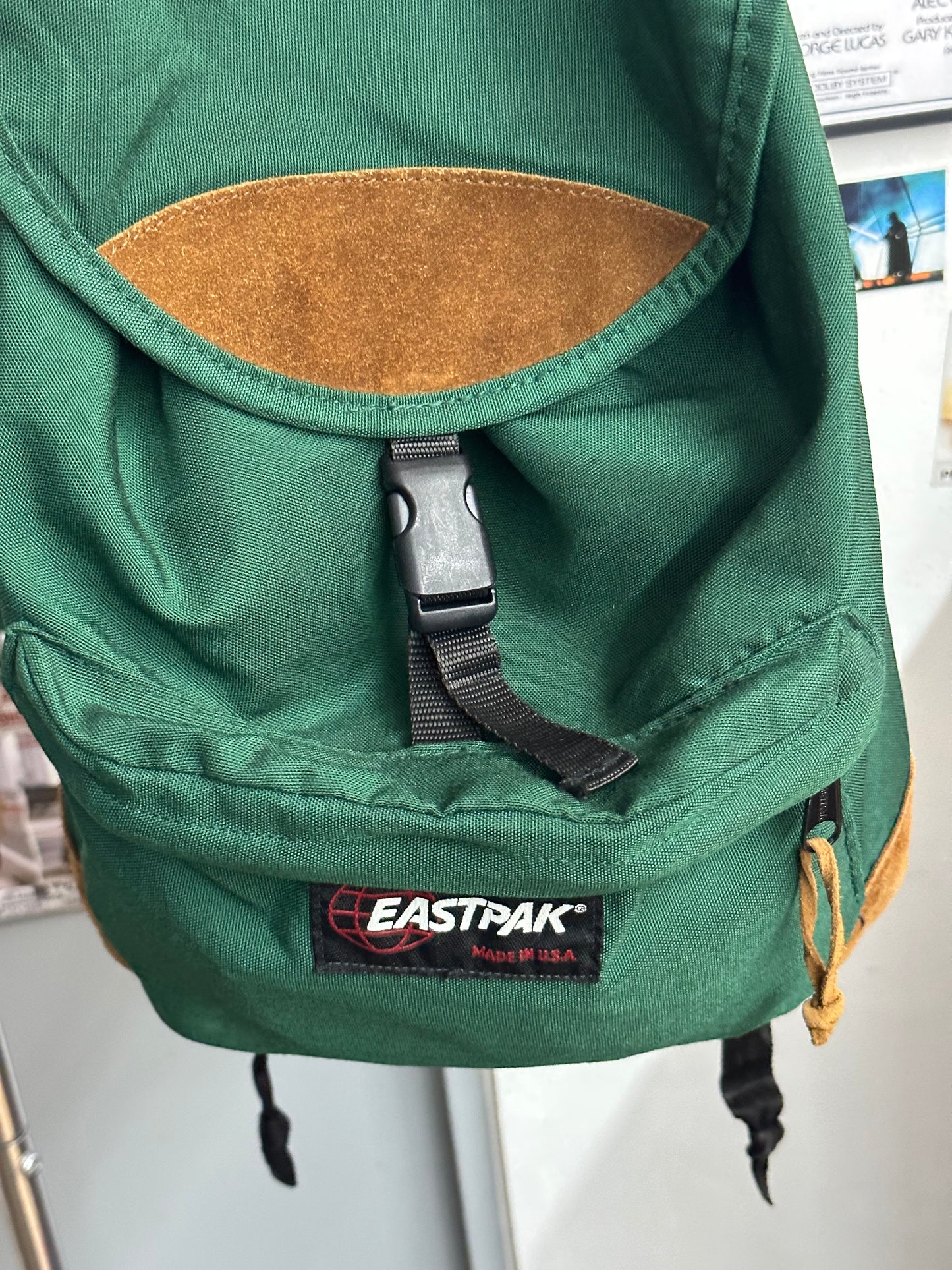 90s Eastpak Suede leather Backpack