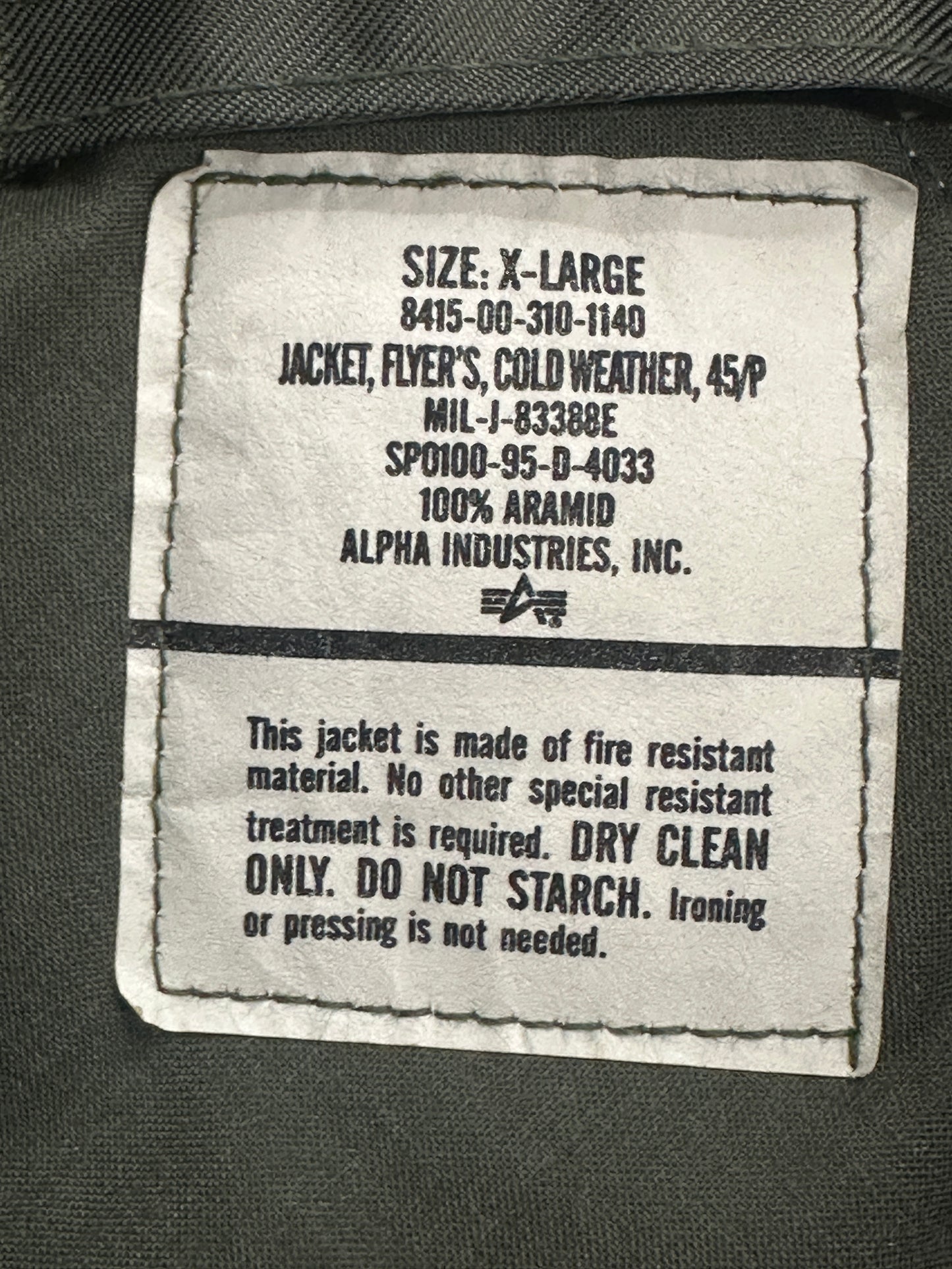 [XL] 1995' Alpha CWU-45/P Flight Jacket