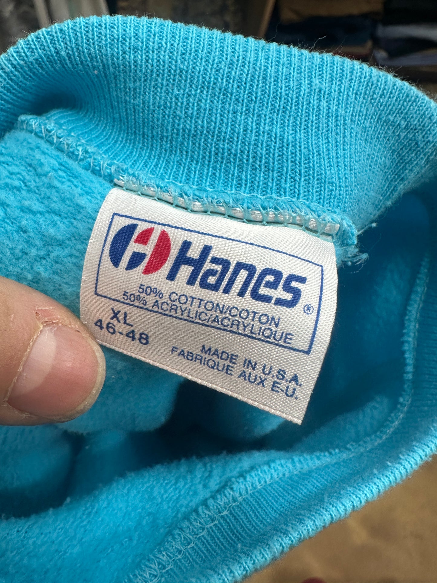 [XL] 80s HANES Skyblue Sweatshirt