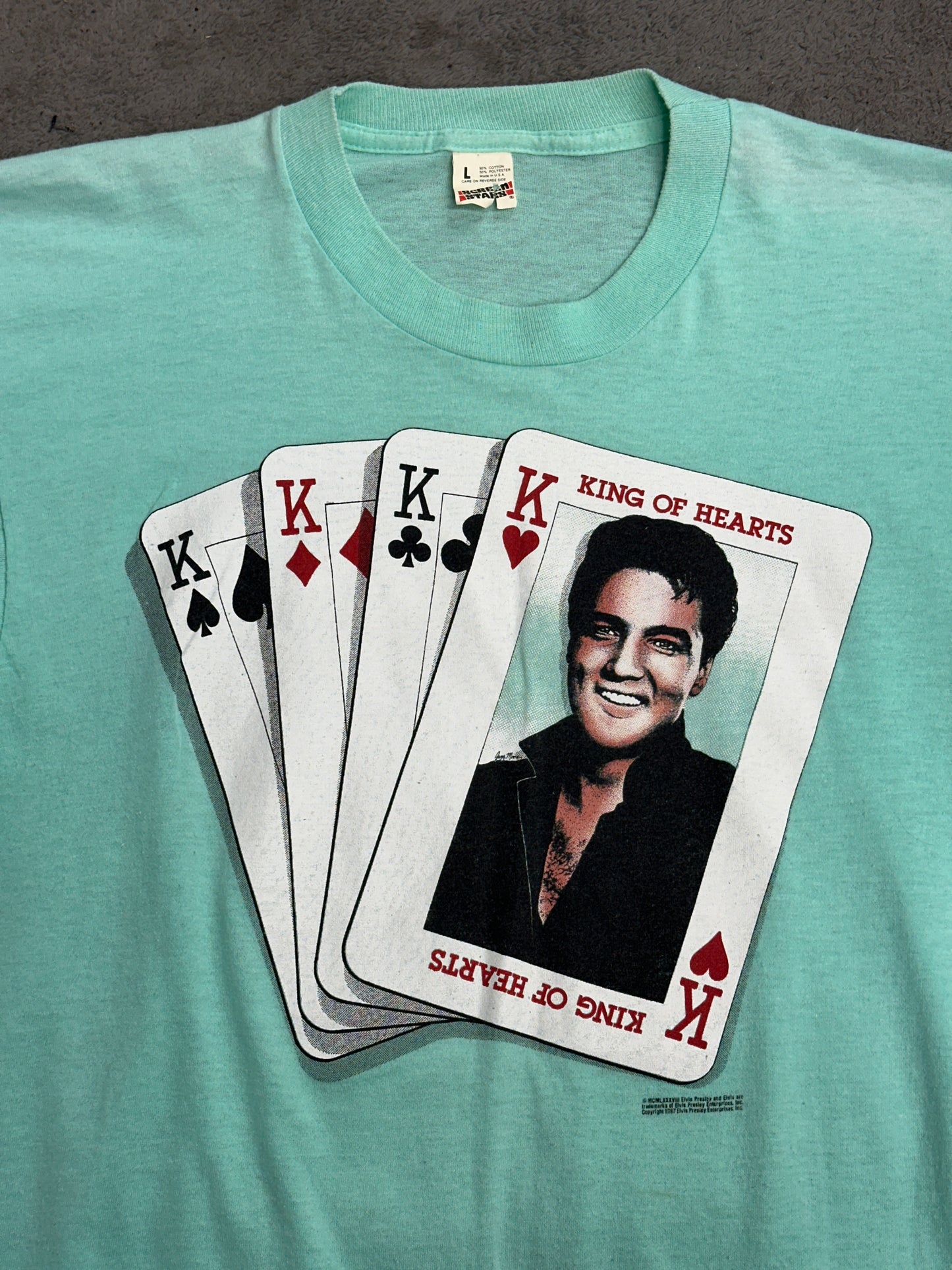 [L] Late 80s Elvis Presley  'King of Hearts' Tee