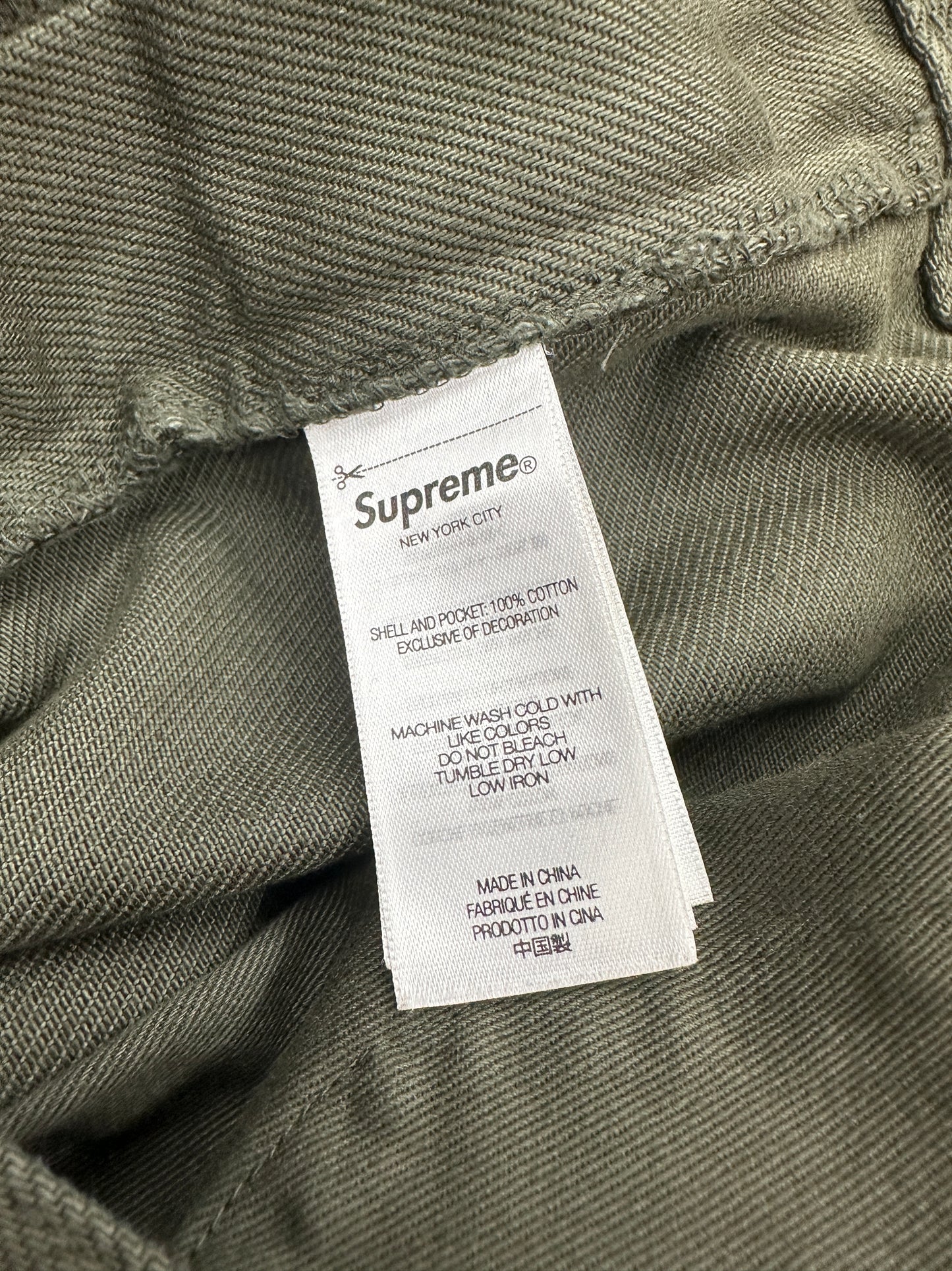 [36] Supreme Baggy Jeans Olive