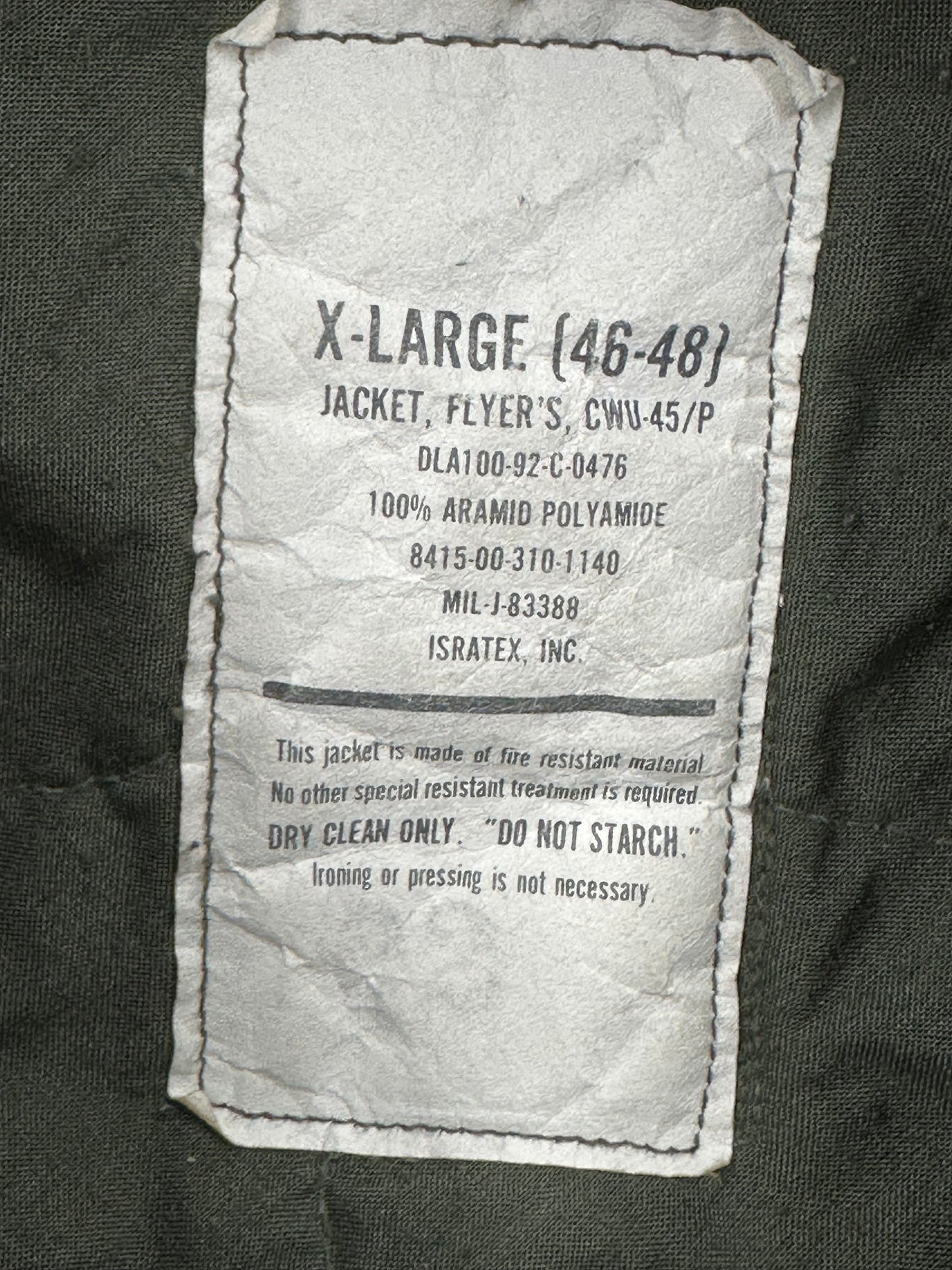 [XL] 1992' CWU-45/p Flight Jacket