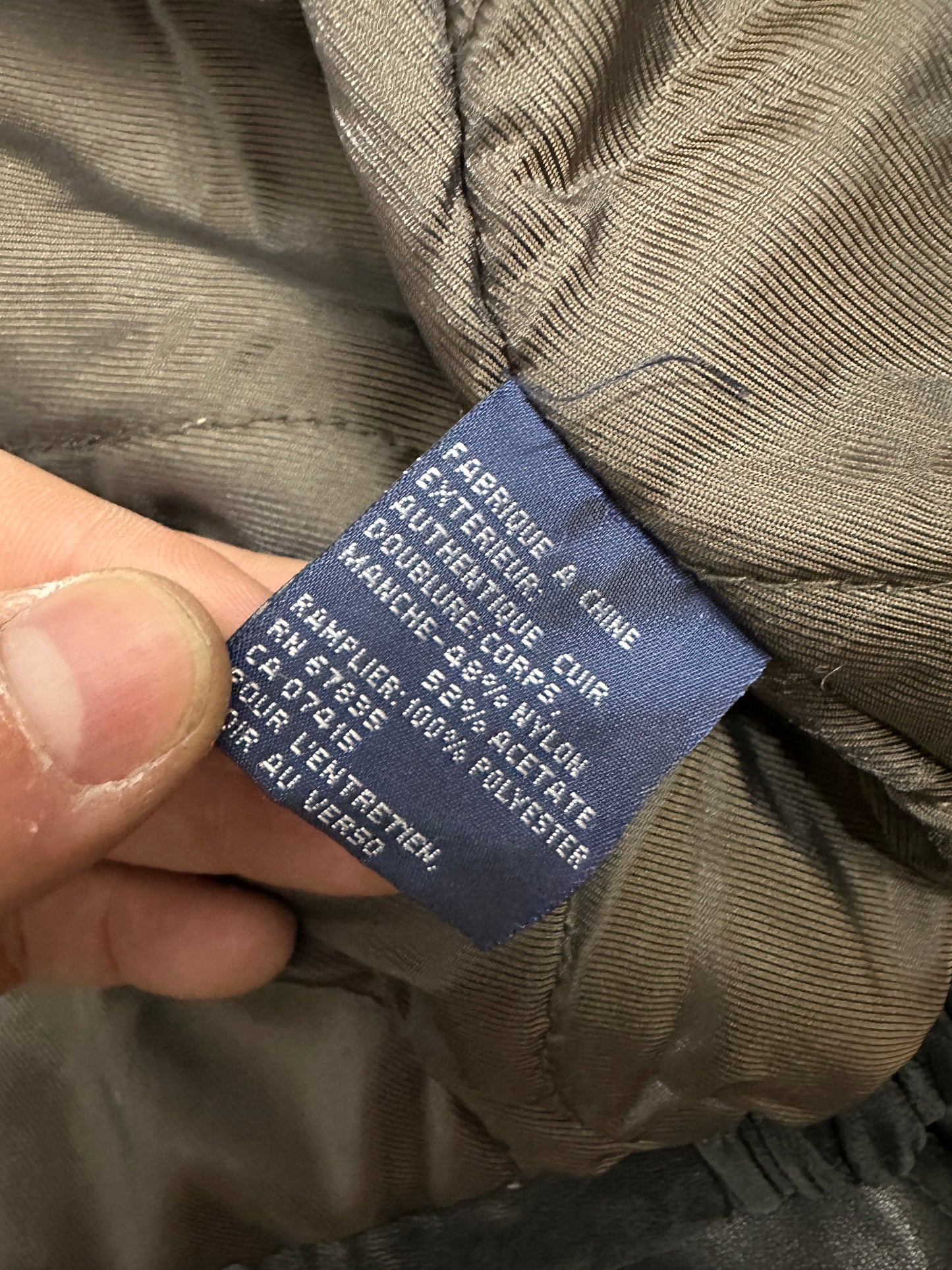 [44] 90s Nautica Leather Bomber Jacket