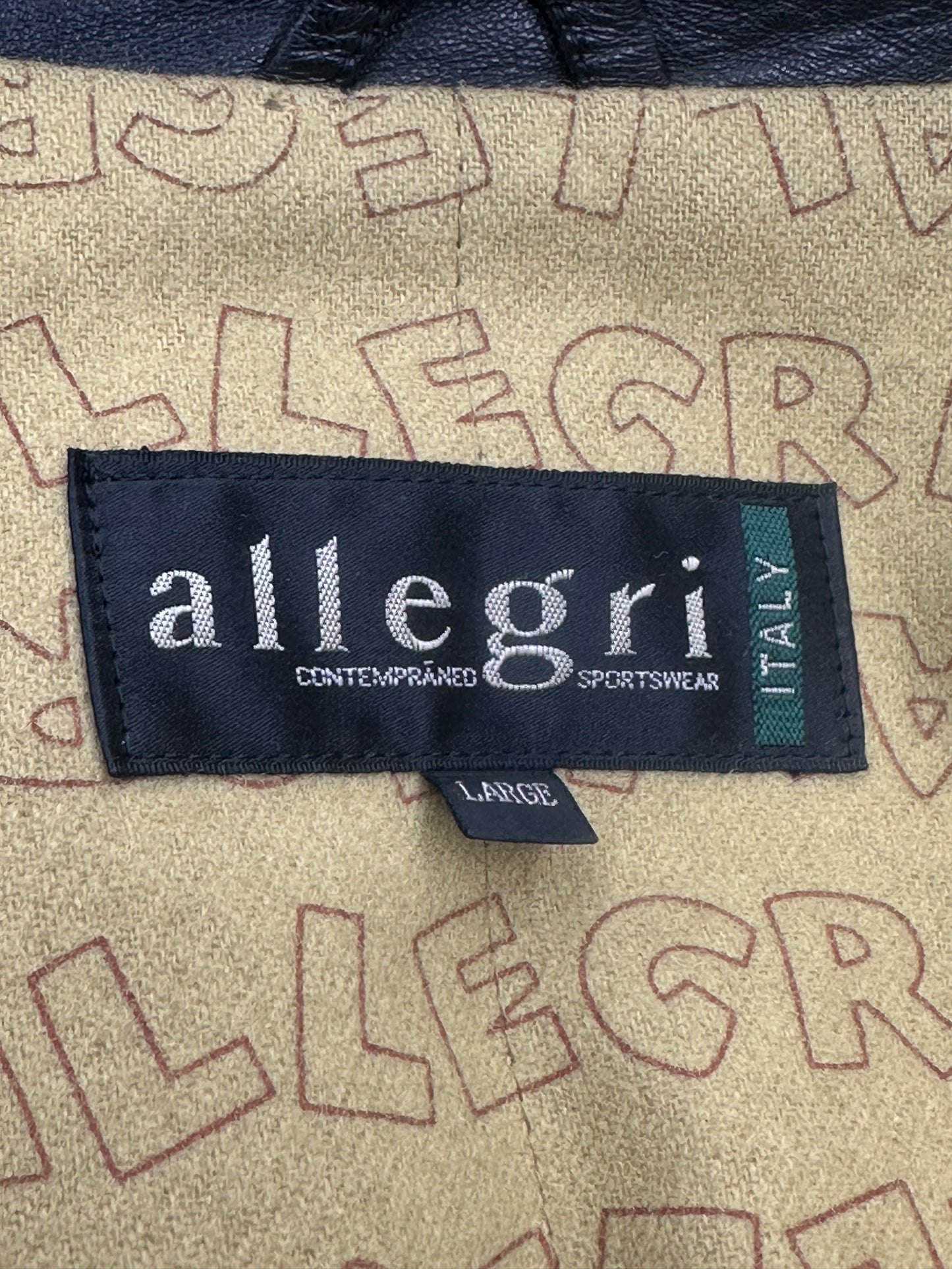 [L] 90s Allegri Lame Skin Leather Jacket