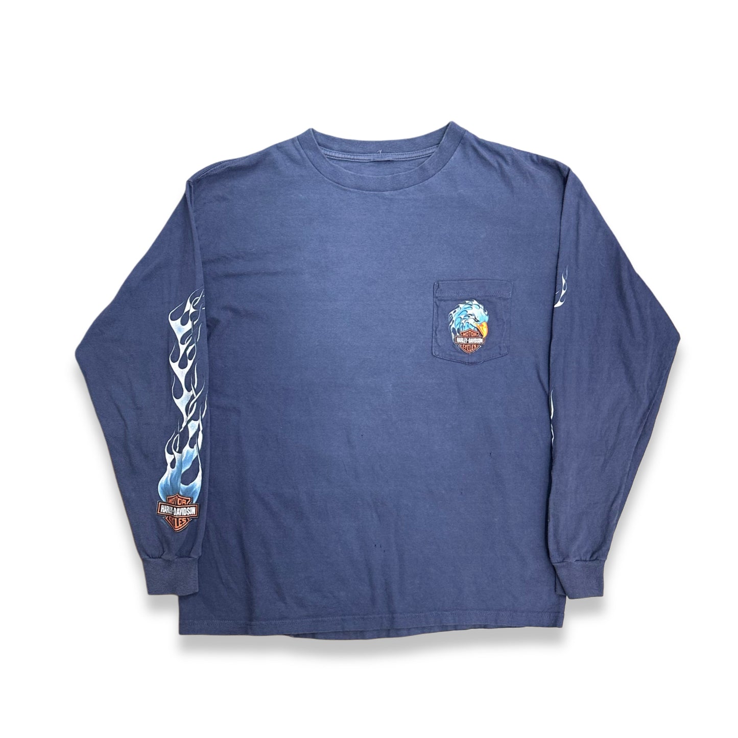 [XL] 90s Harley Davidson Flame Long Sleeve