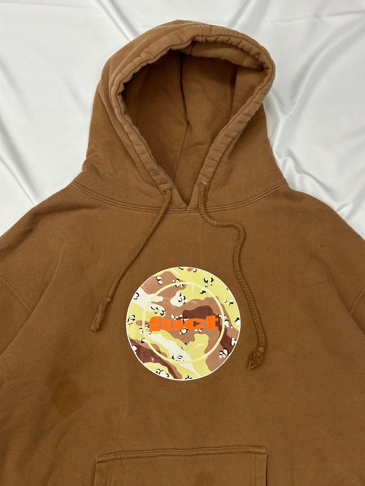 [L] 00s FUCT Camo Circle Logo Hoodie