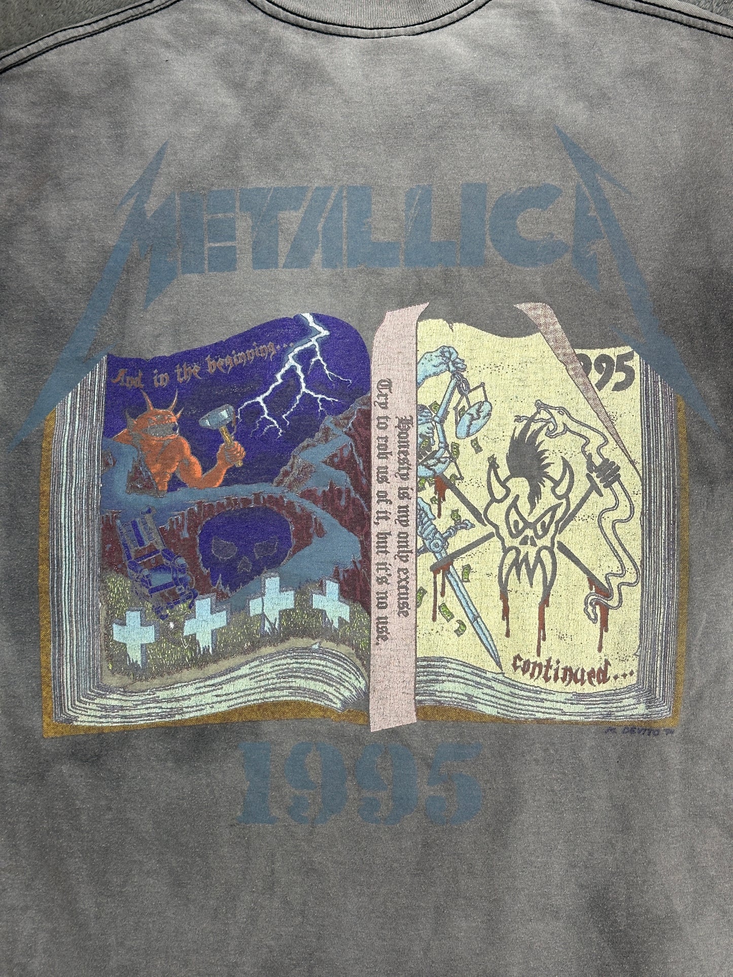 [L] 1995' Metallica Royal Member Faded Tee