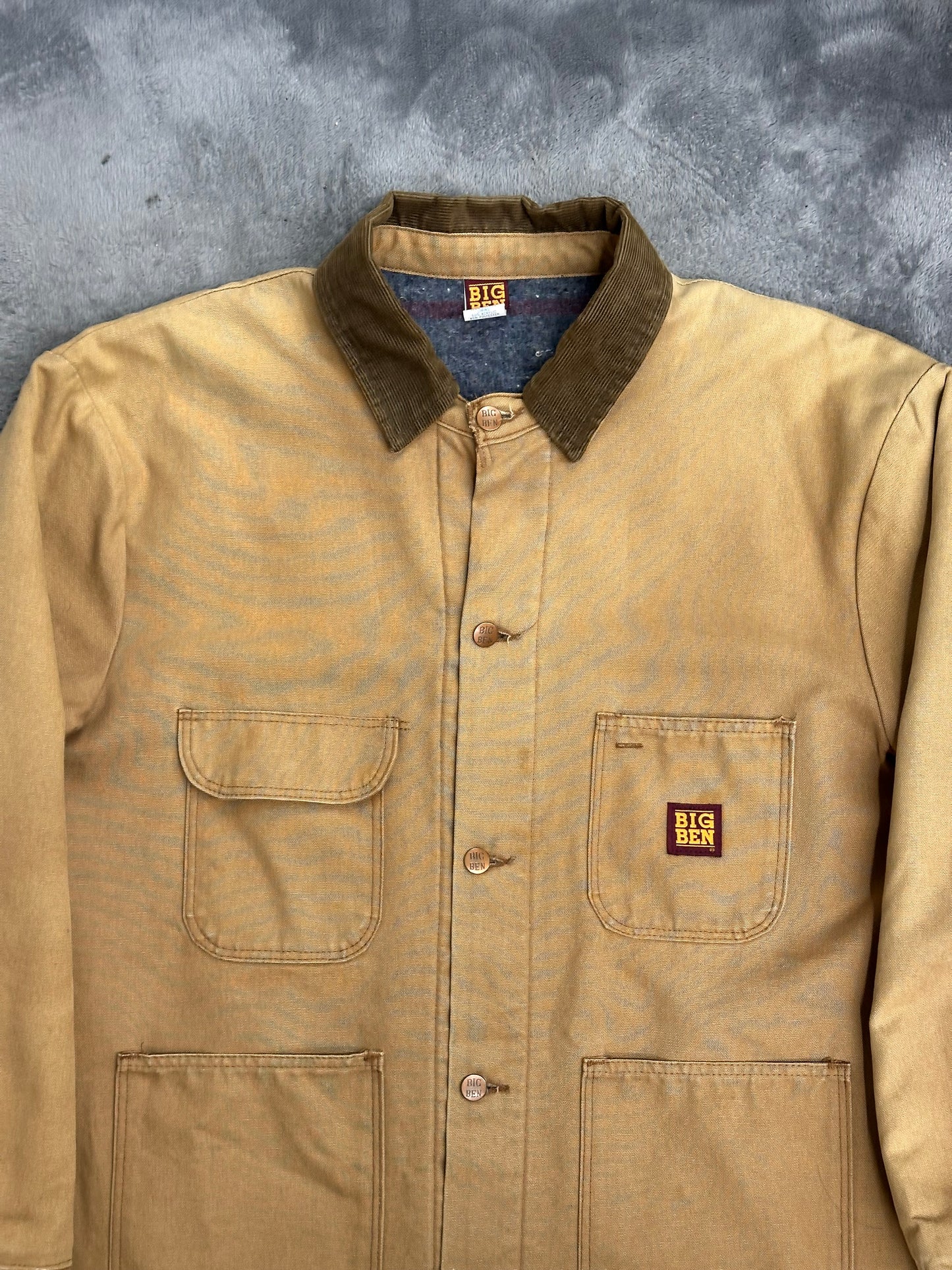 [44,XL] 80s BIGBEN Denim Chore Jacket