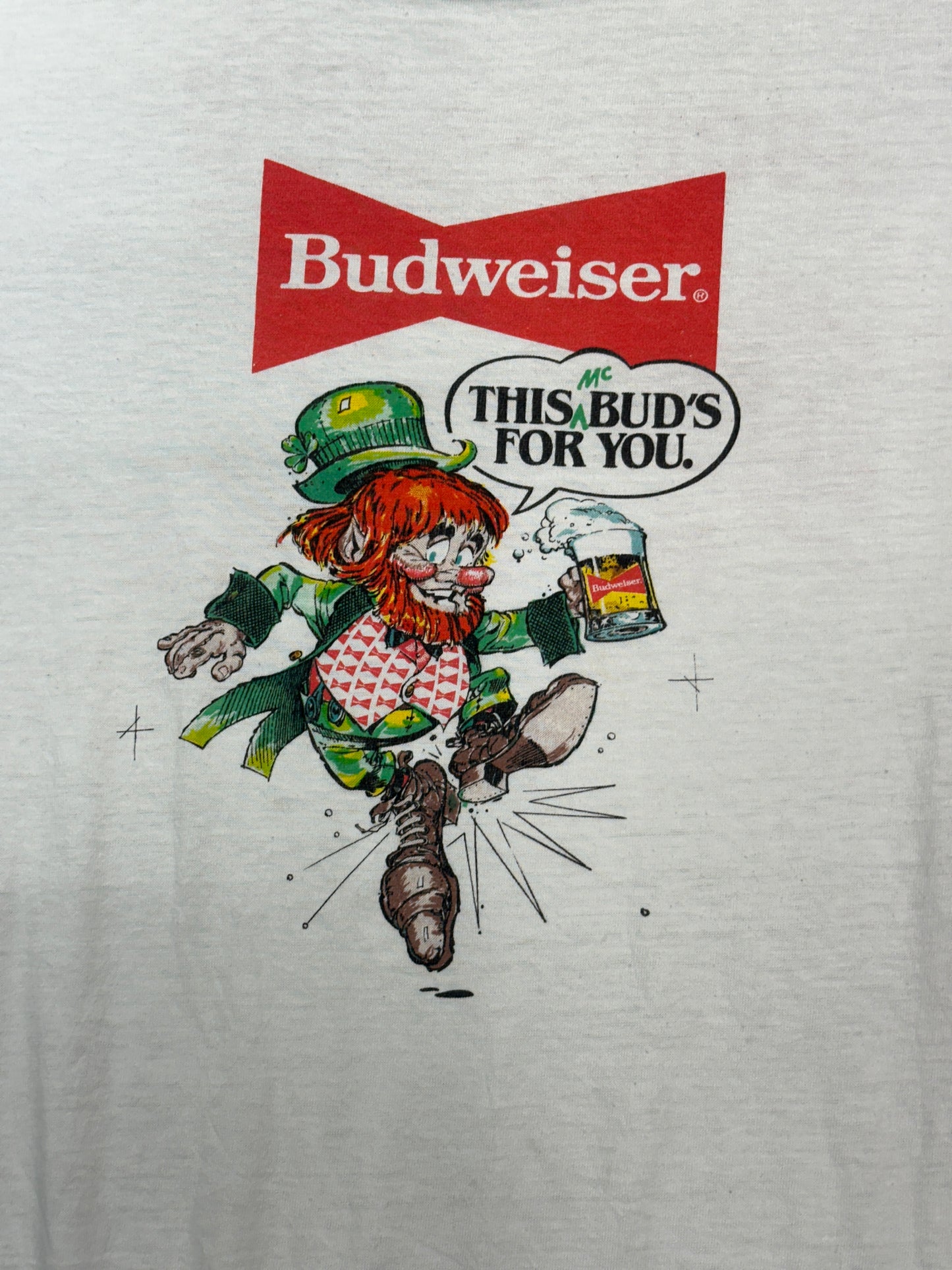 [XL] 1986' Budweiser Beer Promo Ringer Tee