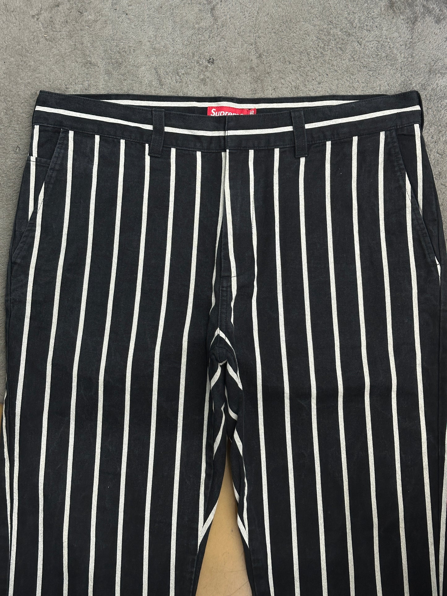 [36] Supreme Stripe Work Pants