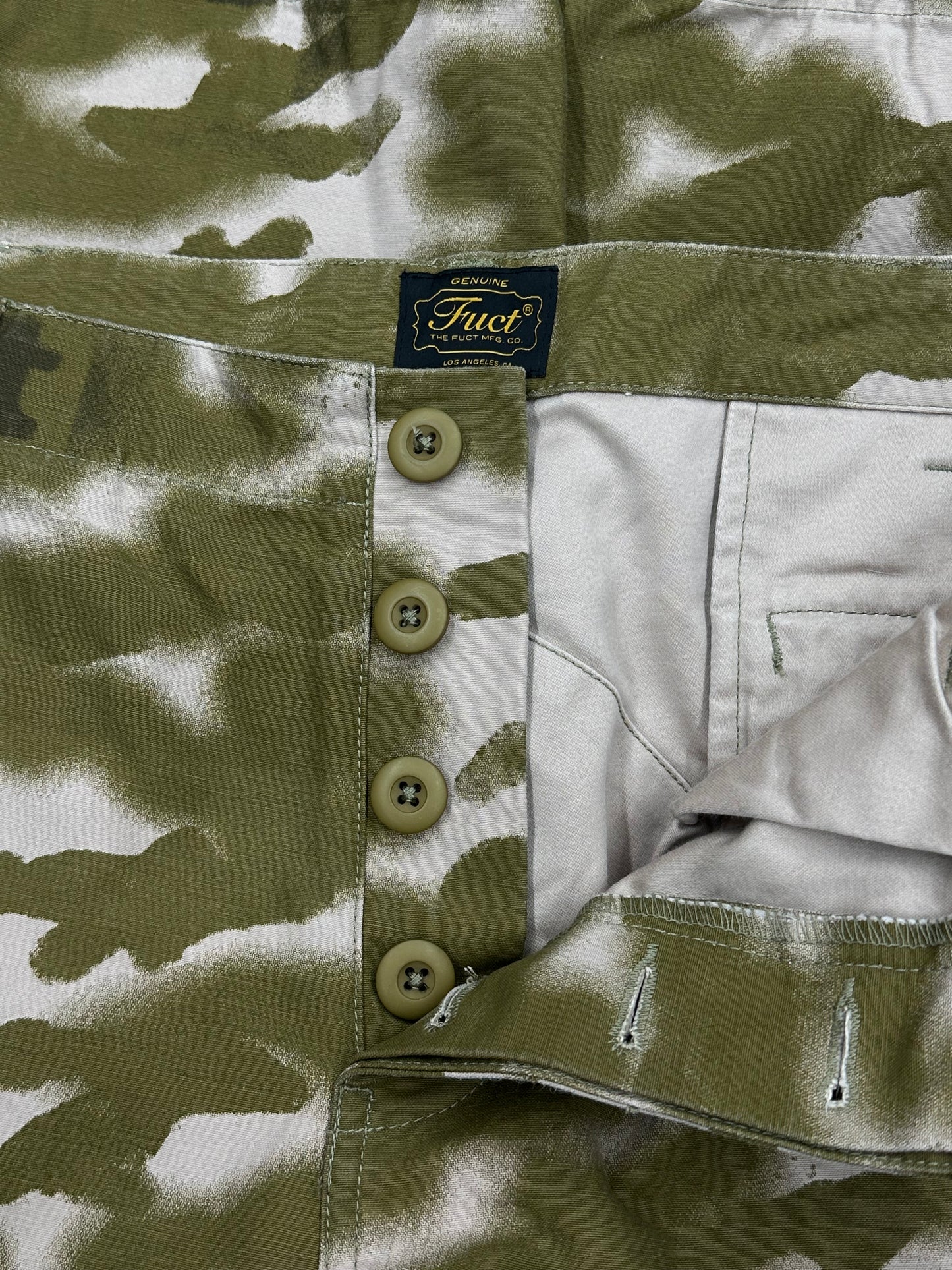 [L] FUCT Spray Paint Tiger Camo Pants